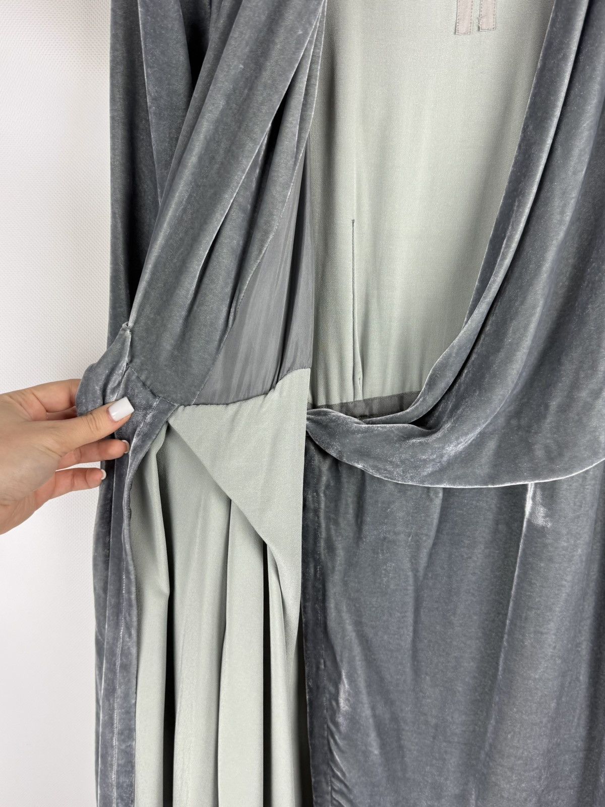 Rick Owens Rick Owens Avant-Garde Velvet Wrap Midi Cardigan Dress Size S / US 4 / IT 40 - 12 Thumbnail