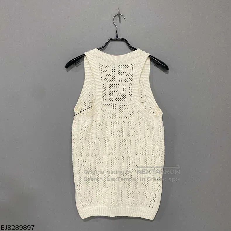 Fendi Fendi Openwork printed knitted vest Size XS / US 0-2 / IT 36-38 - 2 Thumbnail