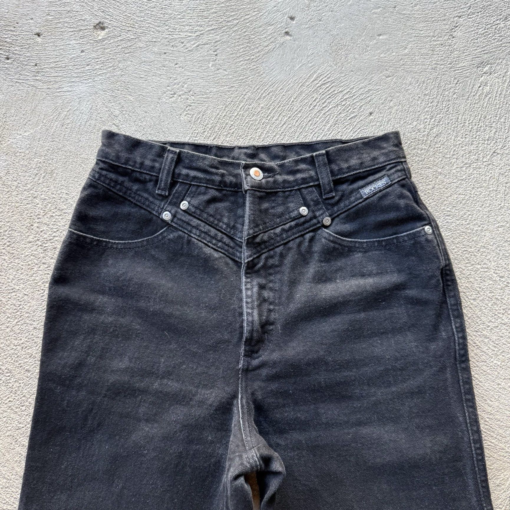 Vintage VINTAGE Rockies Jeans Womens 7 Denim Western Straight Fit 29in Inseam Black 80s 90s USA Womens Size 28" / US 6 / IT 42 - 5 Thumbnail