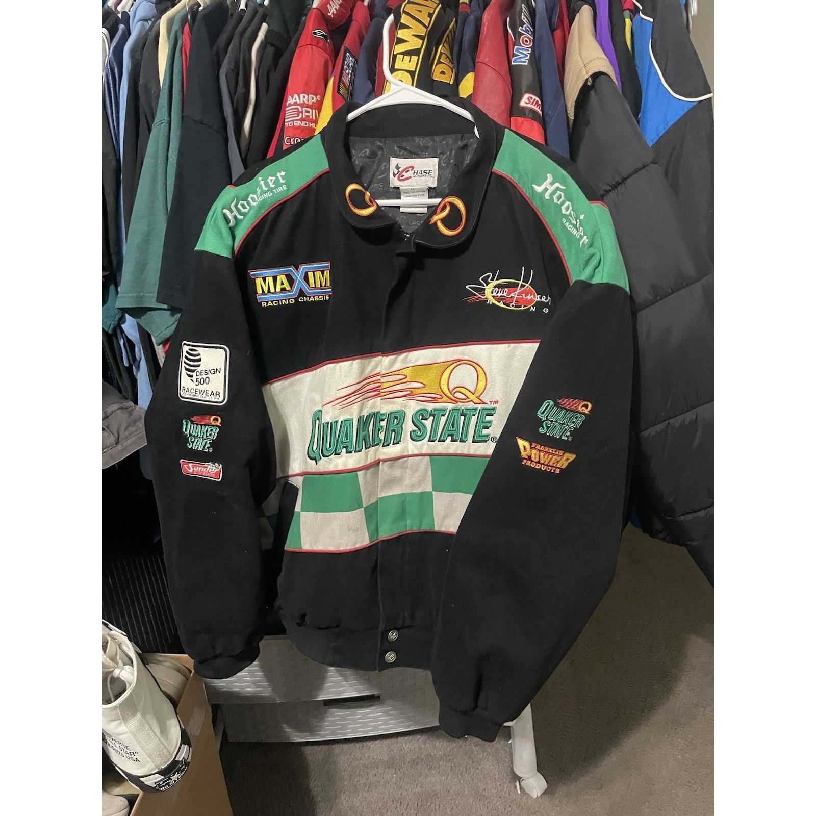 Chase Authentics Size M- Steve Kinser Quaker State Sprint Car Racing Jacket Size US M / EU 48-50 / 2 - 1 Thumbnail