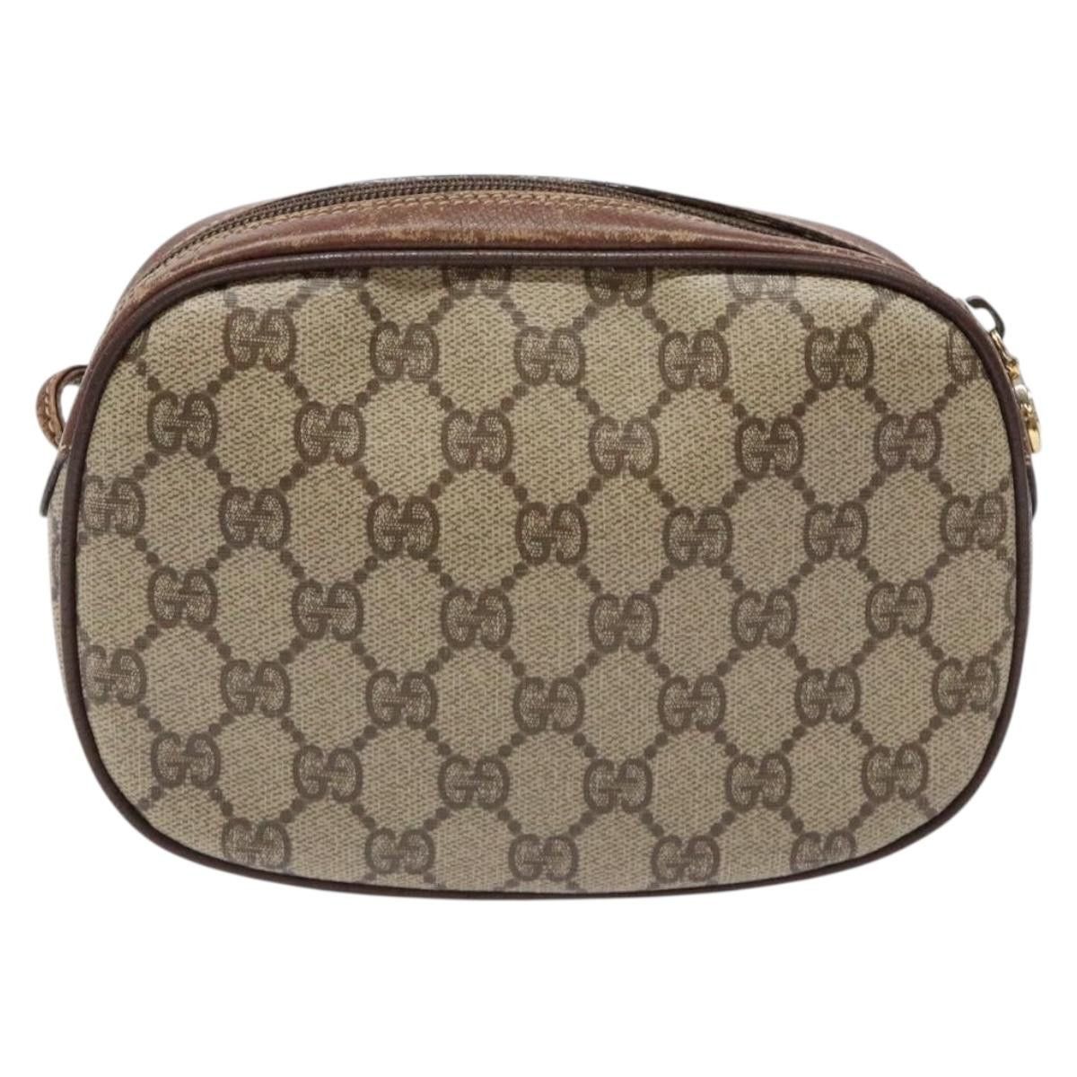 Gucci GUCCI GG Supreme Web Sherry Line Shoulder Bag Pvc Beige Gold Size ONE SIZE - 3 Thumbnail