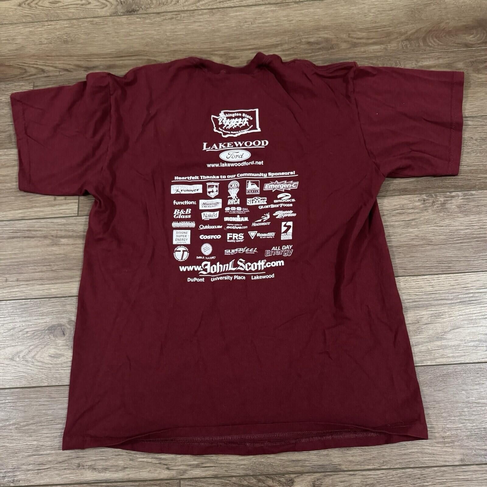 Nike Vintage Y2k Nike Washington Marathon Sponsors Shirt Maroon Size US M / EU 48-50 / 2 - 4 Thumbnail