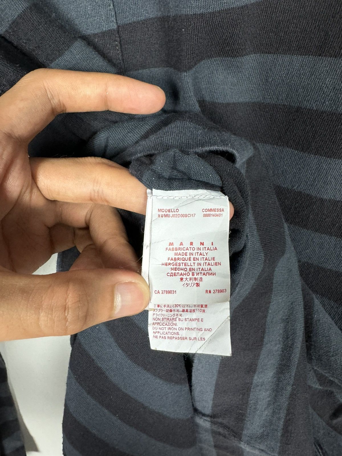 Marni Marni Stripe Pocket L/S Tee Size US S / EU 44-46 / 1 - 6 Thumbnail