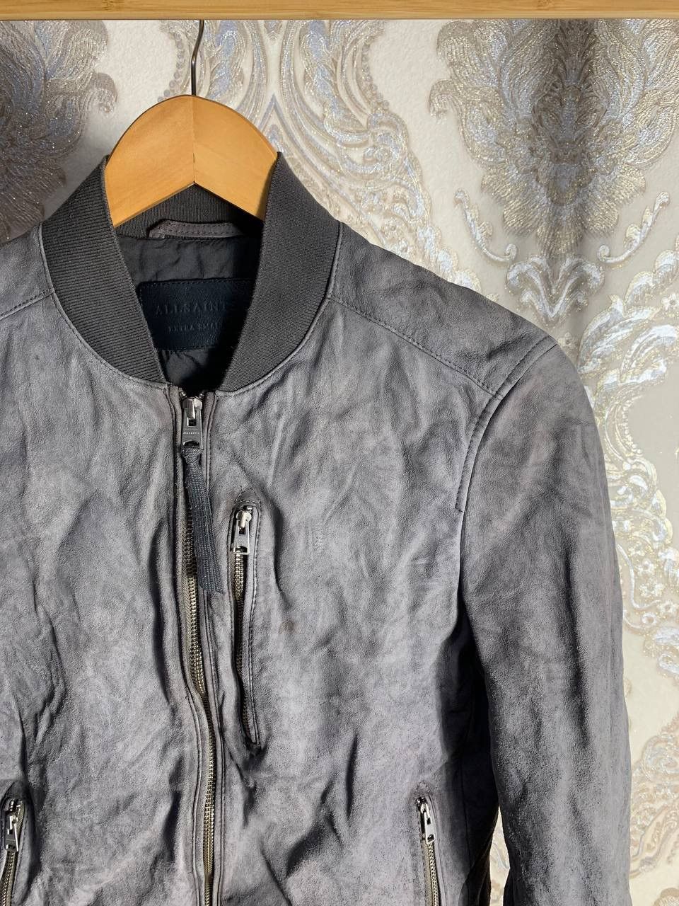 Allsaints VINTAGE ALLSAINTS KEMBLE SUEDE BOMBER LEATHER JACKET Y2K Size US XS / EU 42 / 0 - 2 Thumbnail