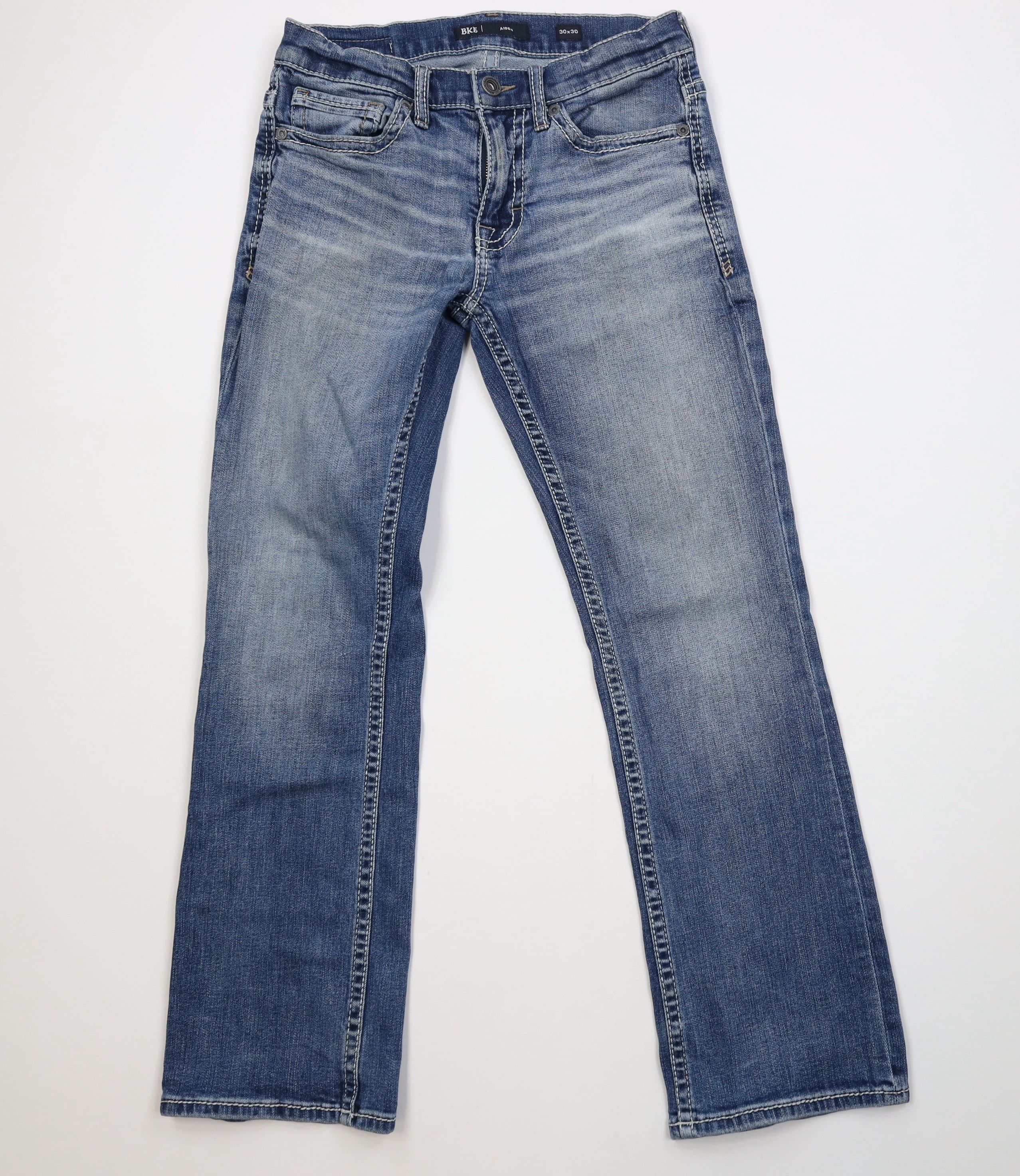 Vintage Buckle BKE Aiden Thick Stitch Stretch Bootcut Denim Jeans Size US 30 / EU 46 - 1 Thumbnail