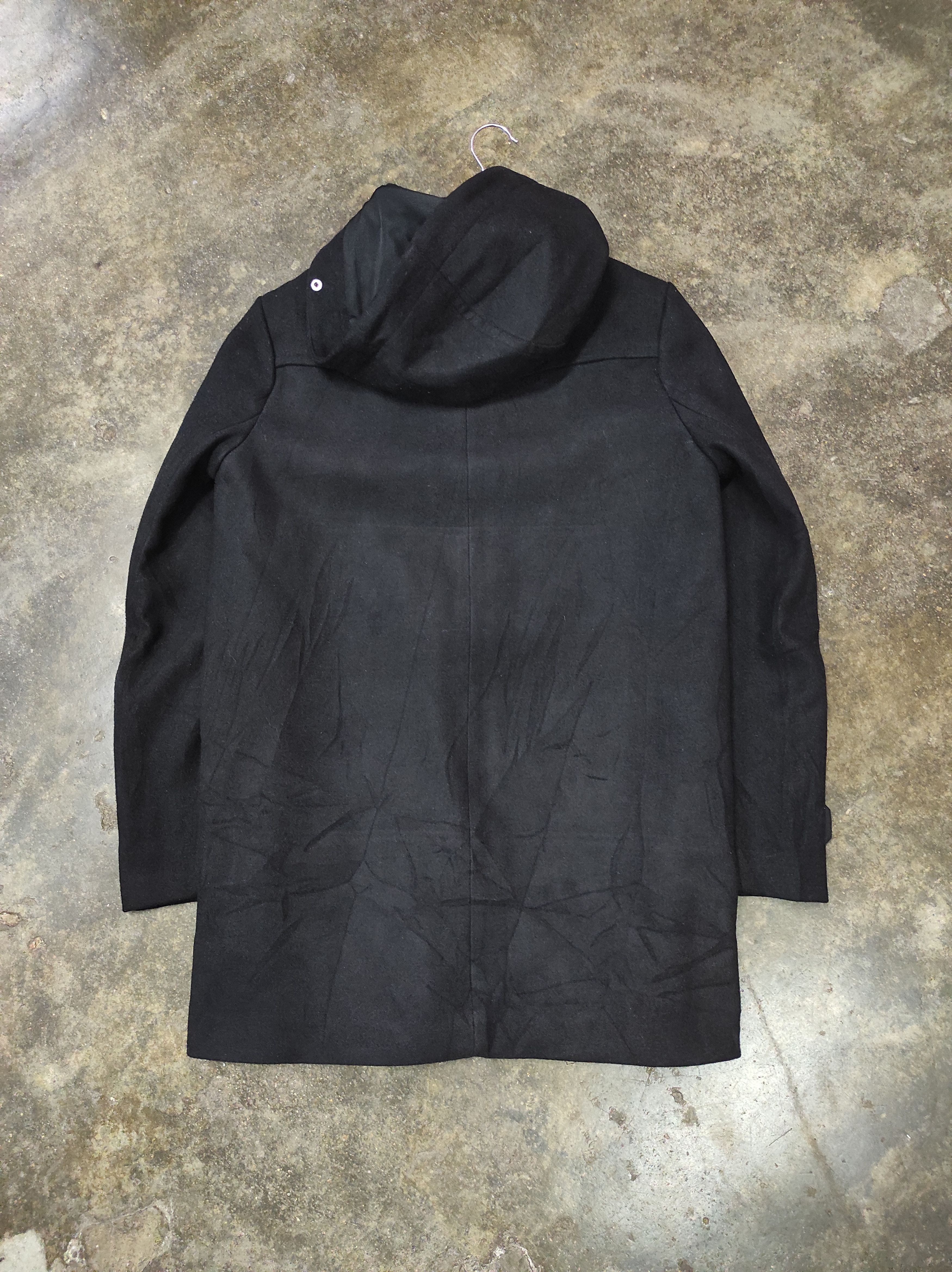 Japanese Brand × Zara ZARA BLACK OVERCOAT LONG JACKET HOODED Size M / US 6-8 / IT 42-44 - 4 Thumbnail