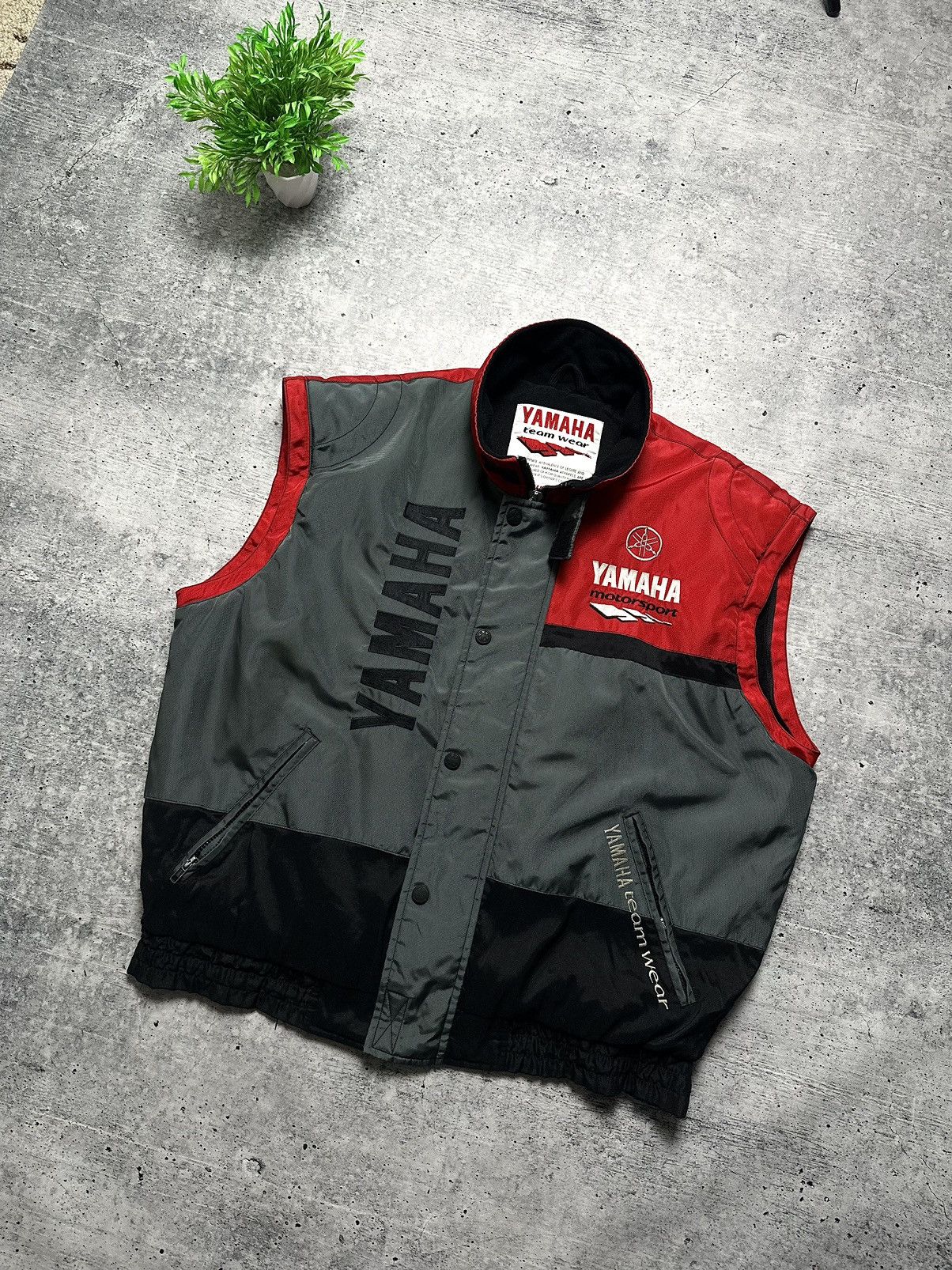 Yamaha Vintage 90s Yamaha R1 Racing MotoSport Moto Vest Size US XL / EU 56 / 4 - 2 Thumbnail