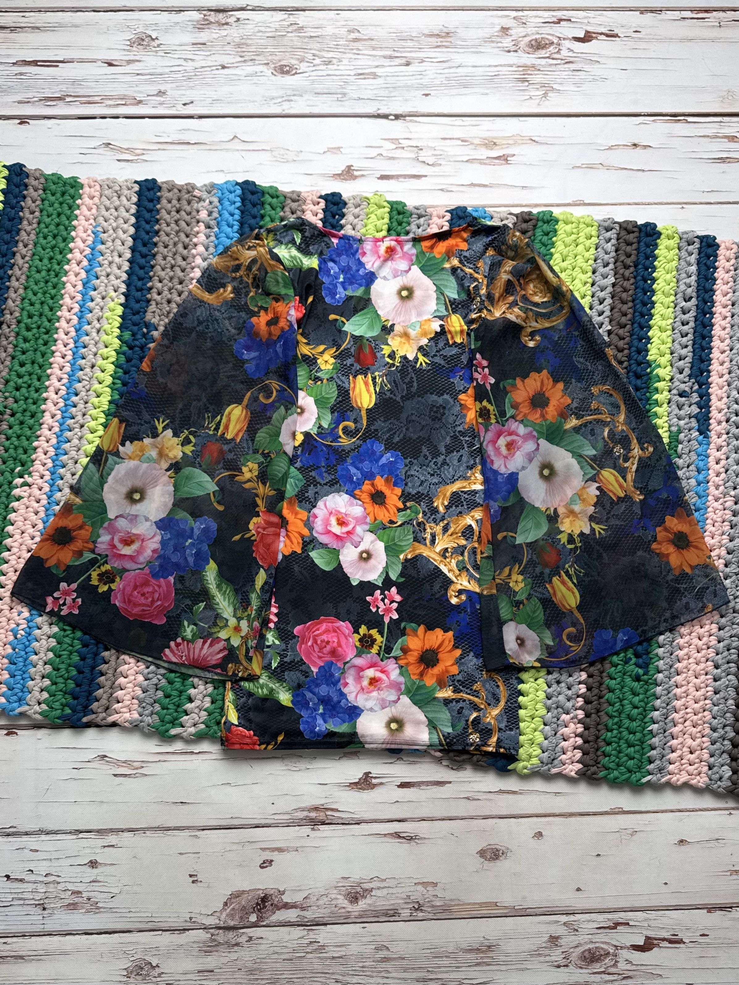 Dolce & Gabbana Dolce&Gabbana Vintage Floral Baroque Dress V Neck Designer Size XS / US 0-2 / IT 36-38 - 7 Thumbnail