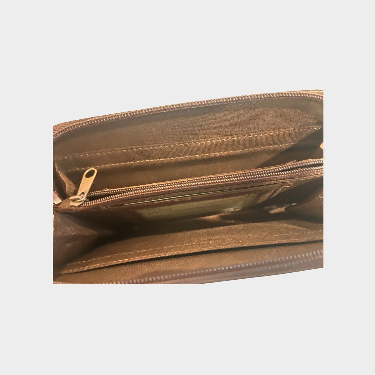 Vintage Vintage 1980's Leather Wallet Size ONE SIZE - 2 Thumbnail
