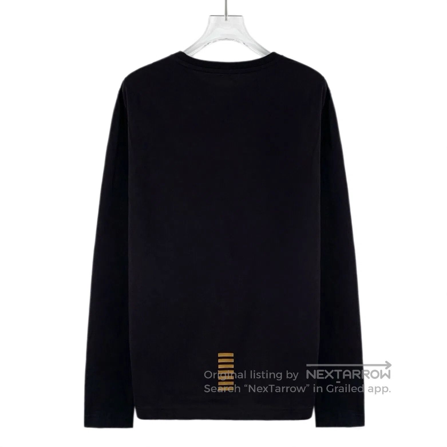 Armani Armani Black Logo Printed Cotton Crew Neck Long Sleeve Swe Size US S / EU 44-46 / 1 - 2 Thumbnail