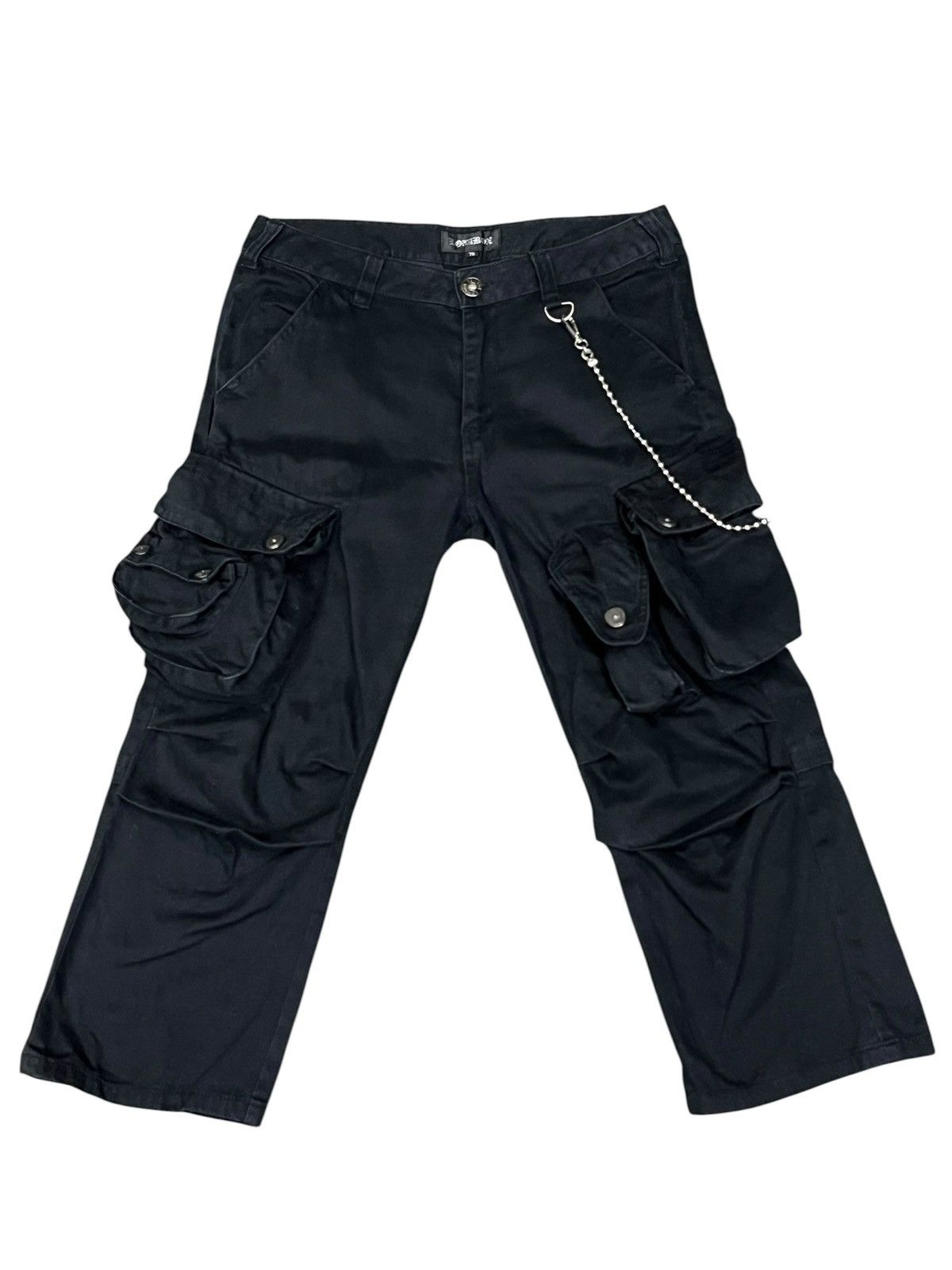 LOWBOX Lowbox Avant Garde 3D Cargo Gasmask 3/4 Shorts Pants Size US 29 - 4 Thumbnail