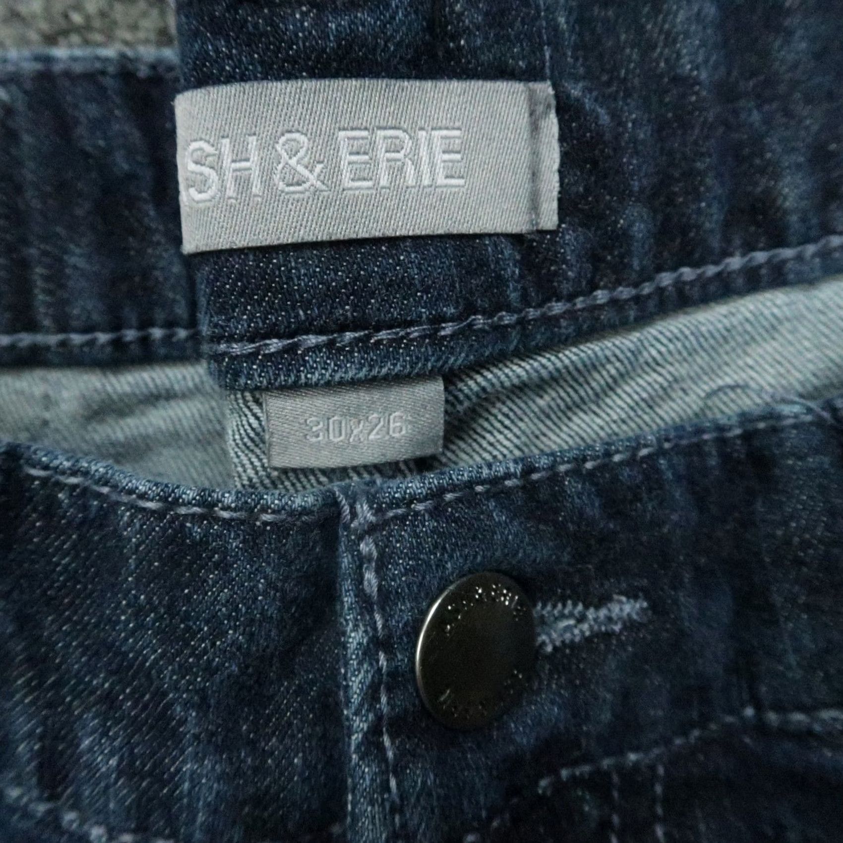 ASH Ash & Erie Jeans Mens 30x26 Dark Wash Denim 5 Pocket Straight Leg Stretch Regular Fit Cotton Denim Jeans Mens Size US 30 / EU 46 - 4 Thumbnail