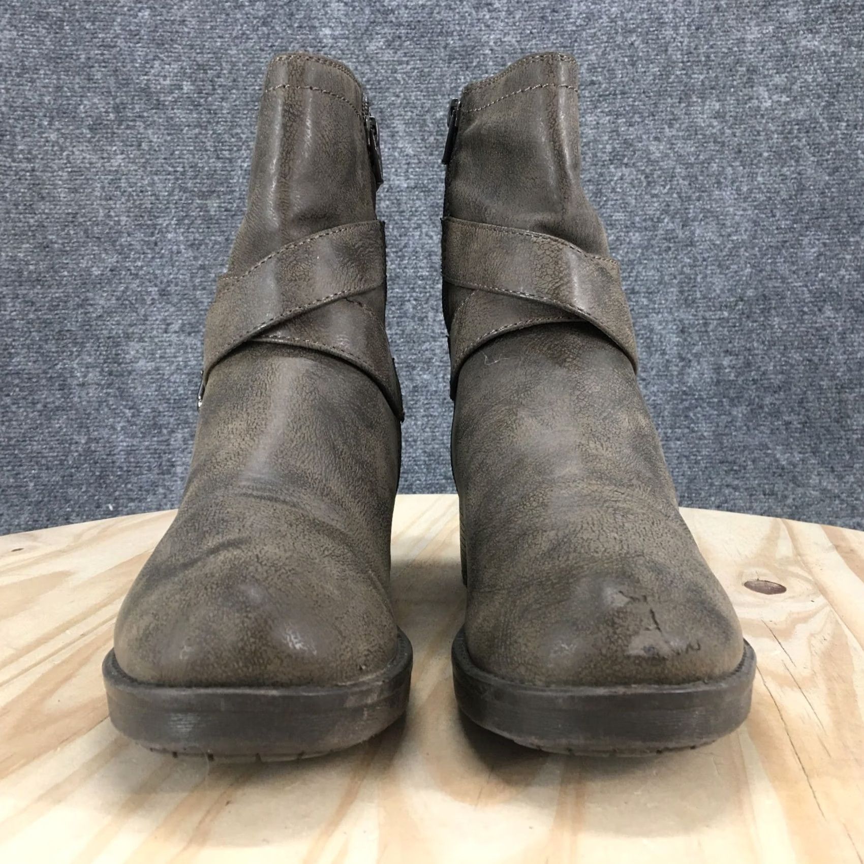 Vintage White Mountain Boots Womens 9M Brown Backup Ankle Bootie Buckle Faux Leather Bootie Size US 9 / IT 39 - 7 Thumbnail
