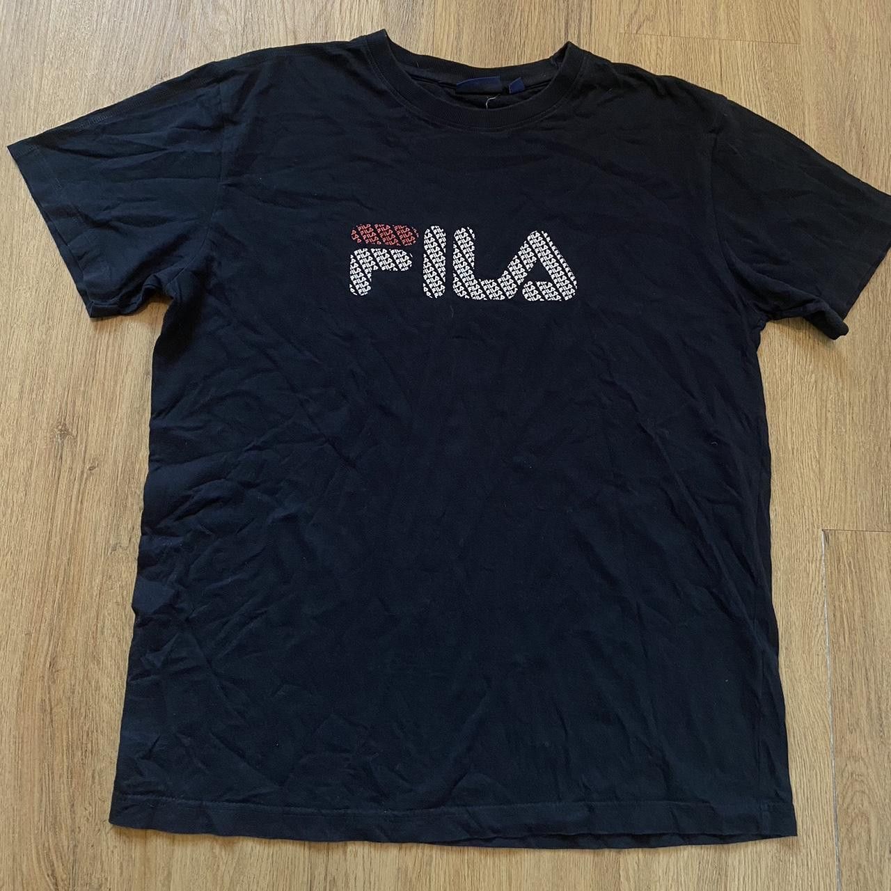 Fila Fila black big logo t-shirt with spell out Size US L / EU 52-54 / 3 - 1 Thumbnail