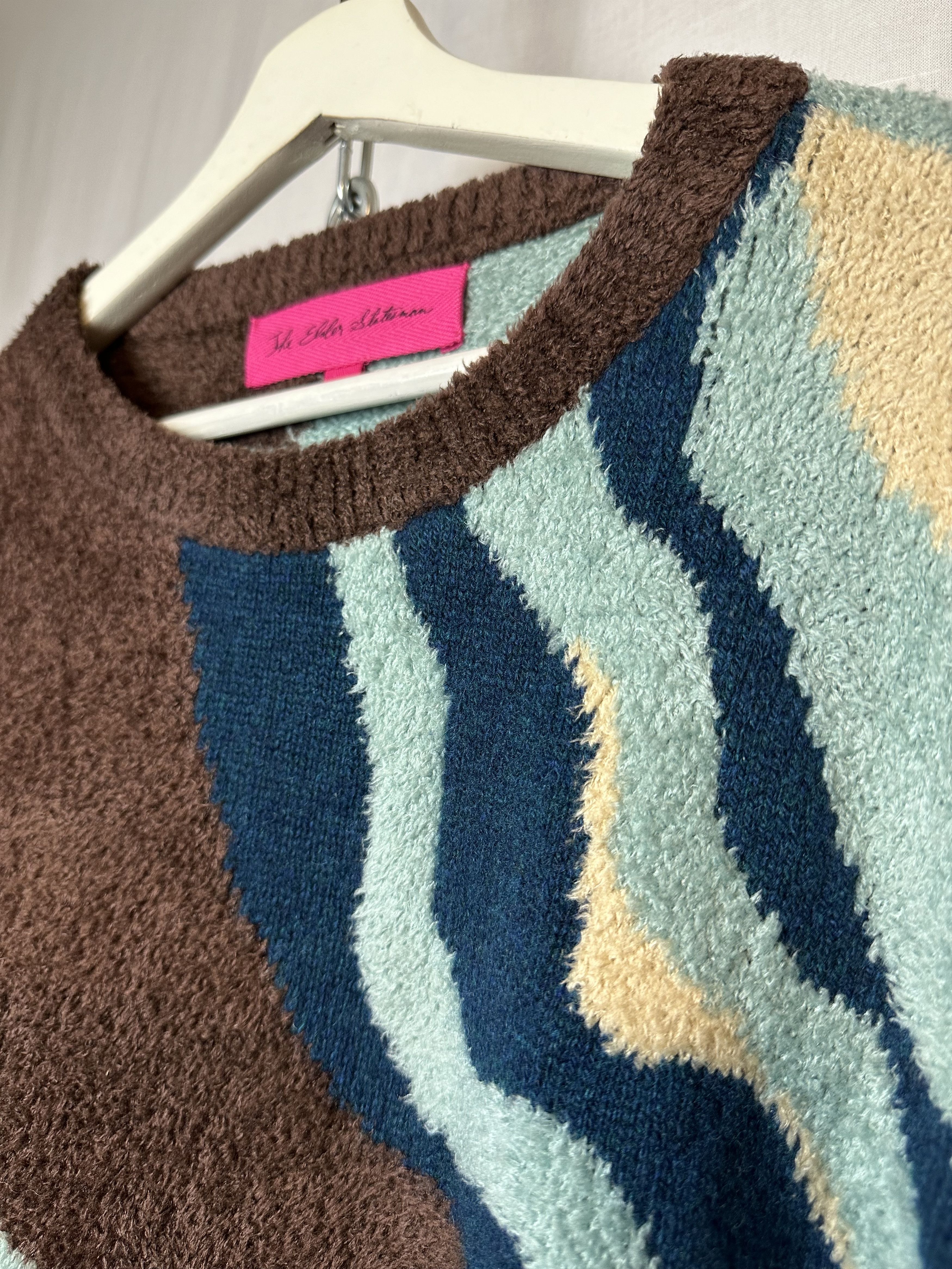 The Elder Statesman x Ollio Intarsia-Knit Bouclé Sweater Size US L / EU 52-54 / 3 - 3 Thumbnail