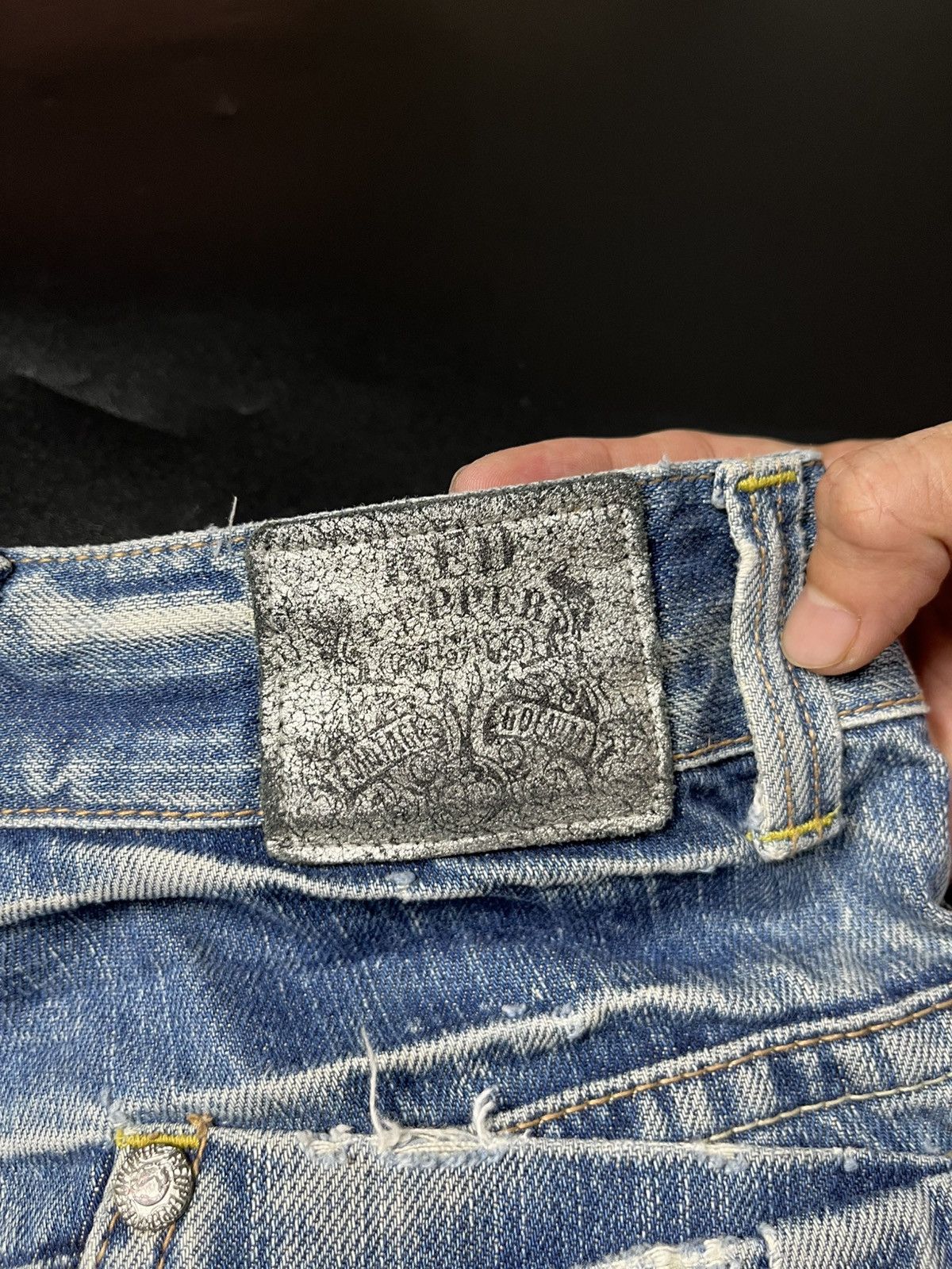 Japanese Brand RED PEPPER SUPER FLARE DISTRESSED JEANS Size US 29 - 12 Thumbnail