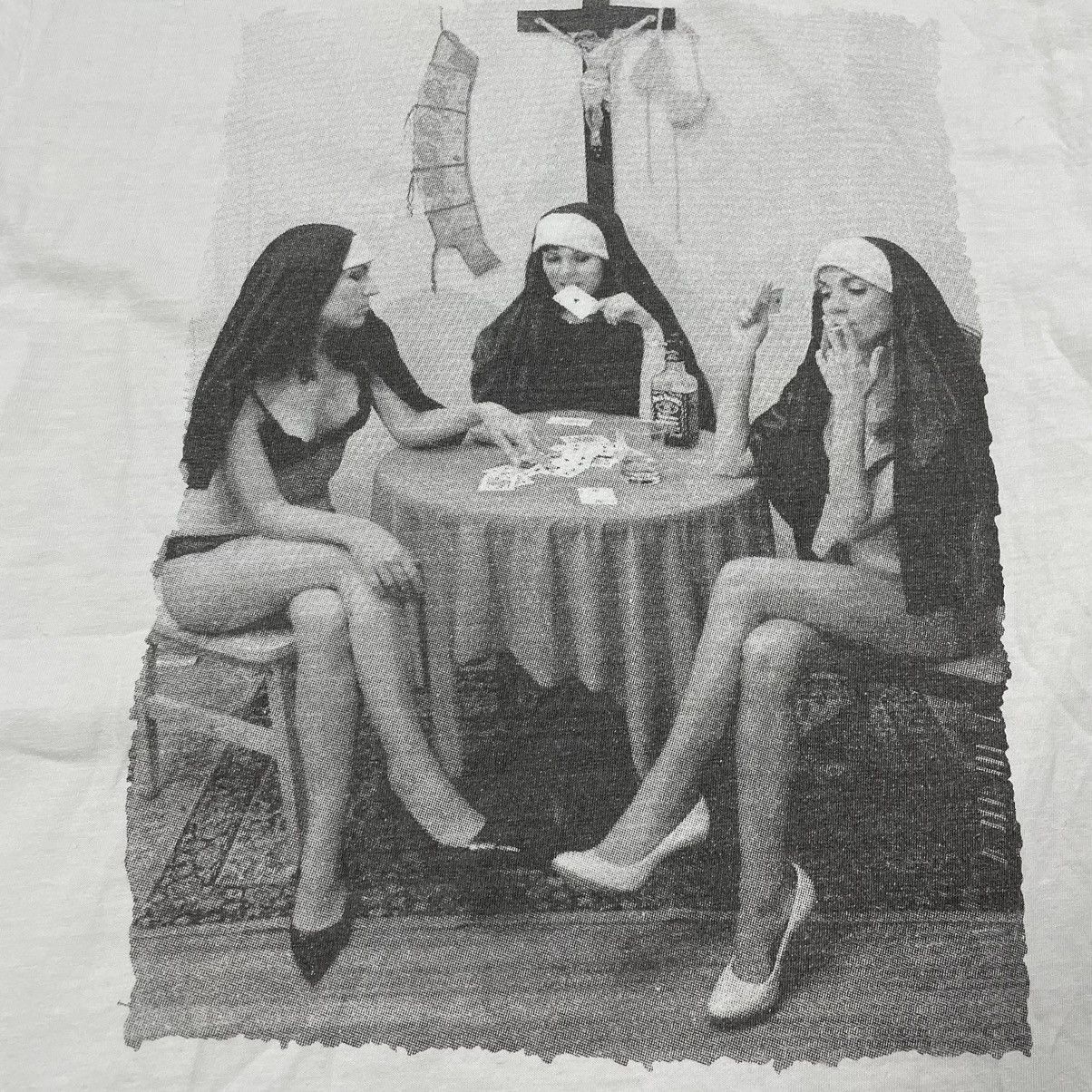 Vintage Vintage ADULT “ NAKED NUNS POKER FUCK ABSURD “ SLOGAN Tee Size US M / EU 48-50 / 2 - 5 Thumbnail