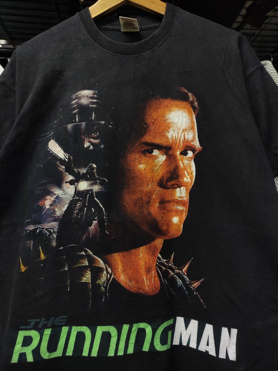 Vintage Vtg The Running Man Arnold Schwarzenegger Movie Promo T-Shir Size US M / EU 48-50 / 2 - 1 Thumbnail