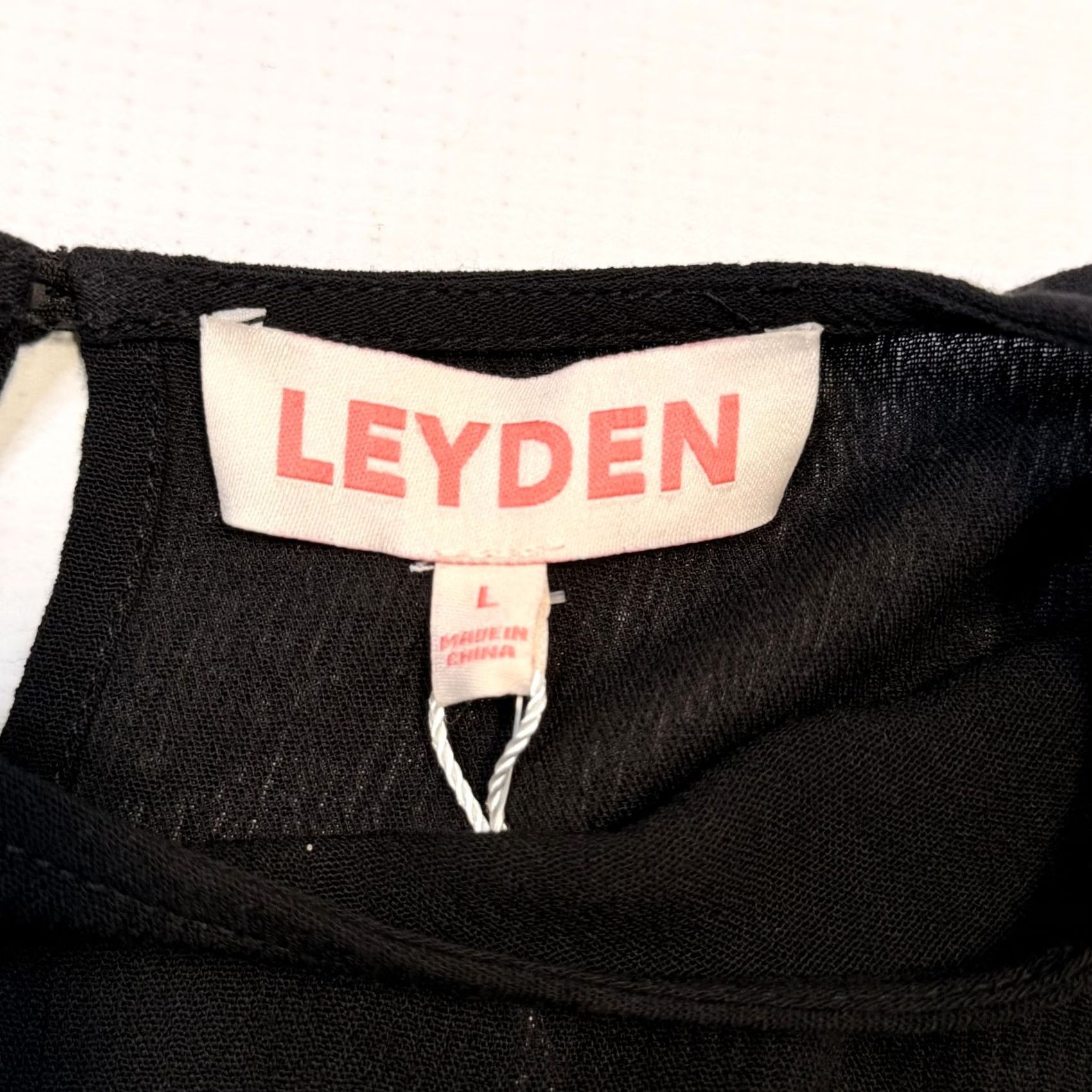 Vintage Leyden Blouse Womens Large Black Cropped Bell Sleeve Ruffle Hem Rebel Beat Top Size L / US 10 / IT 46 - 5 Thumbnail
