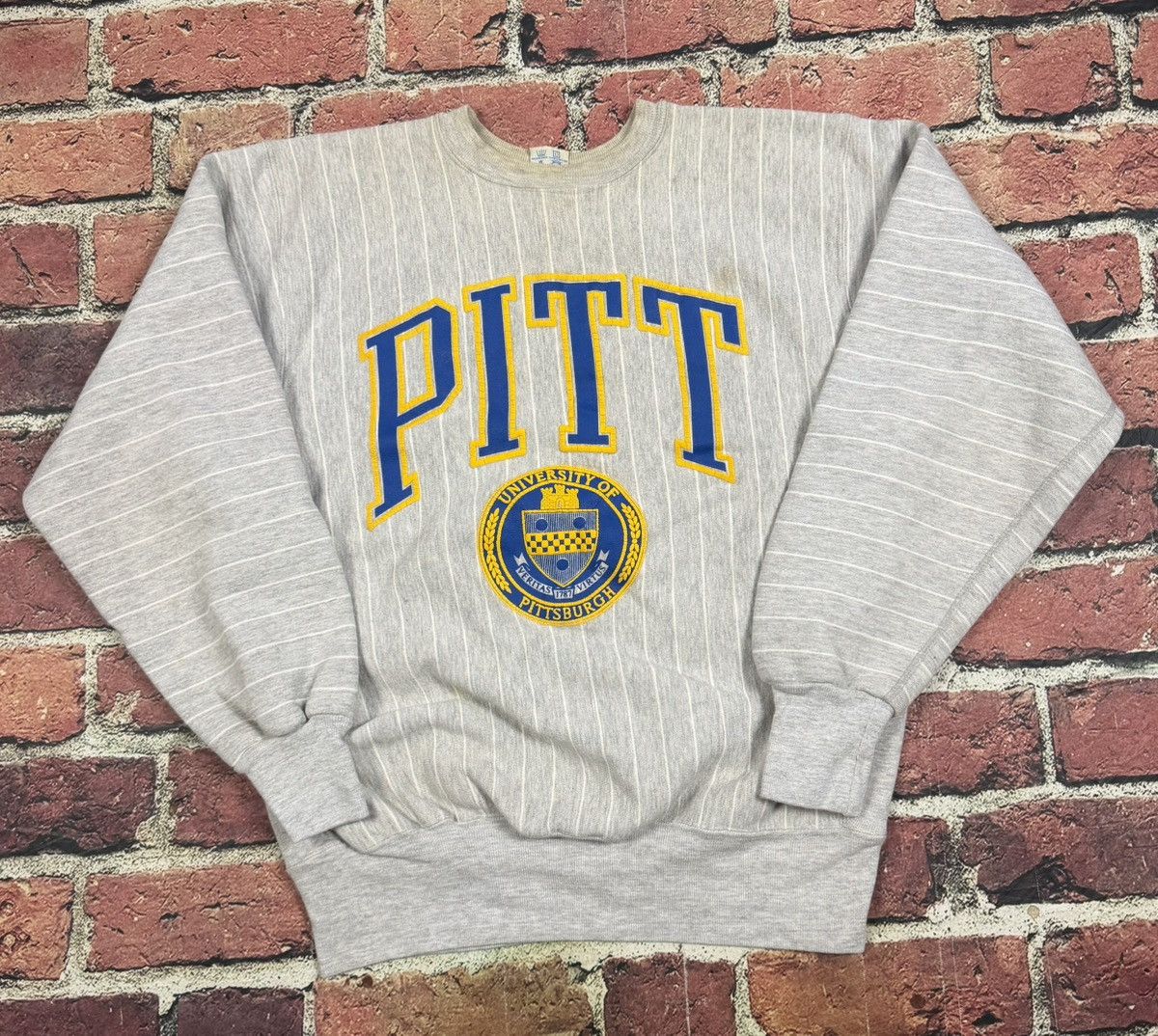 NCAA Vintage Pittsburgh Pitt Panthers MVP Pro Weave Sweatshirt Size US L / EU 52-54 / 3 - 1 Thumbnail
