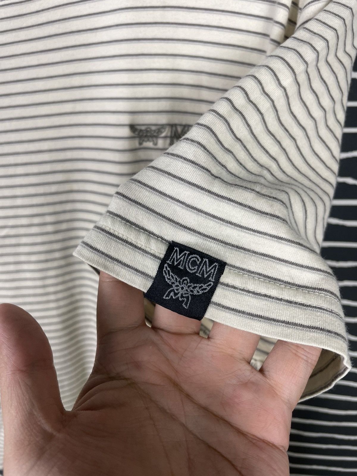 Designer × MCM Vintage MCM Stripe Tshirt Size US L / EU 52-54 / 3 - 5 Thumbnail
