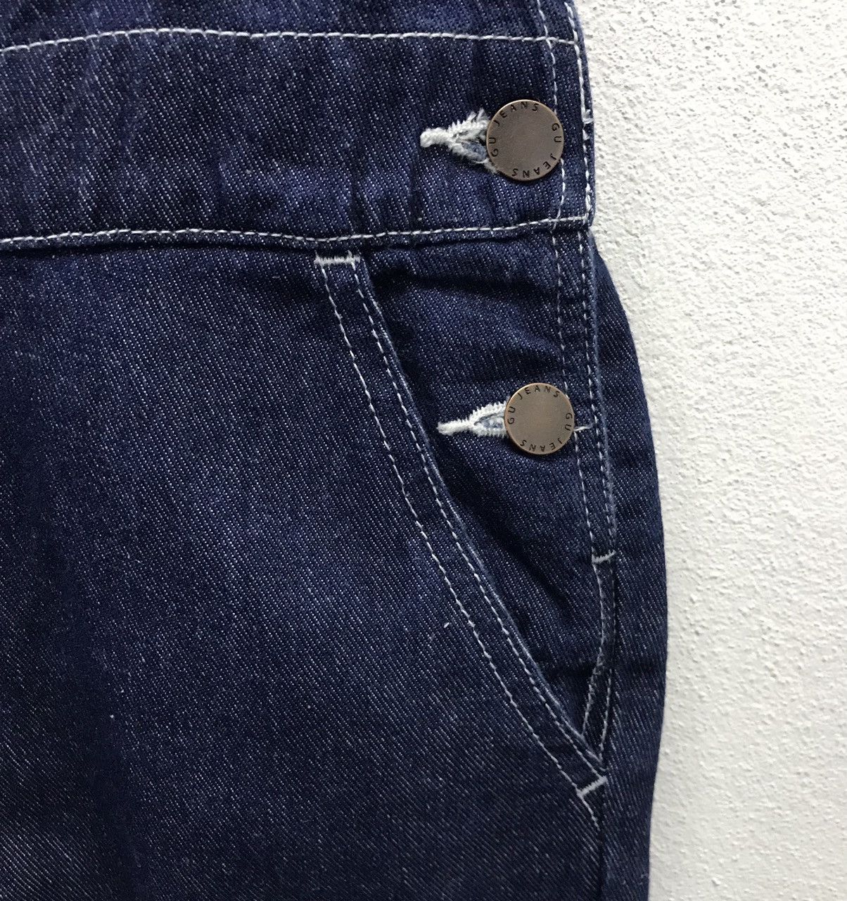GU × Vintage Vintage GU Jeans Overall Size US 29 - 8 Thumbnail