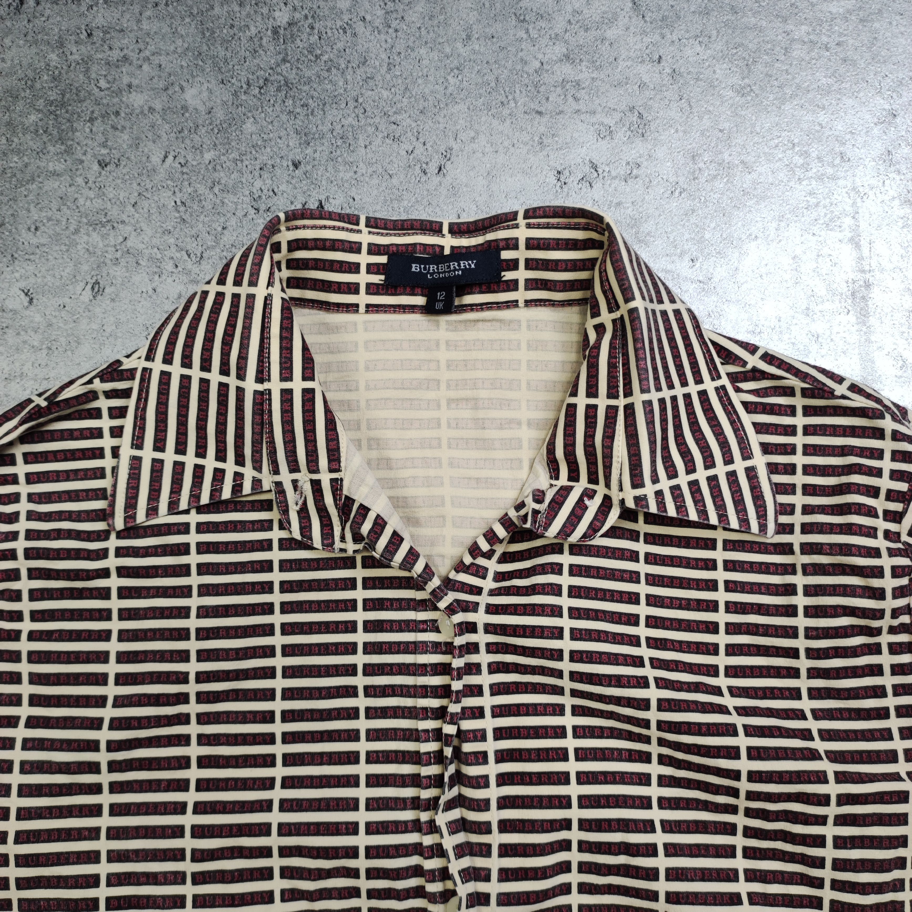 Burberry × Vintage RARE Checkered Nova Burberry London Skinny Logo Shirt Size M / US 6-8 / IT 42-44 - 4 Thumbnail