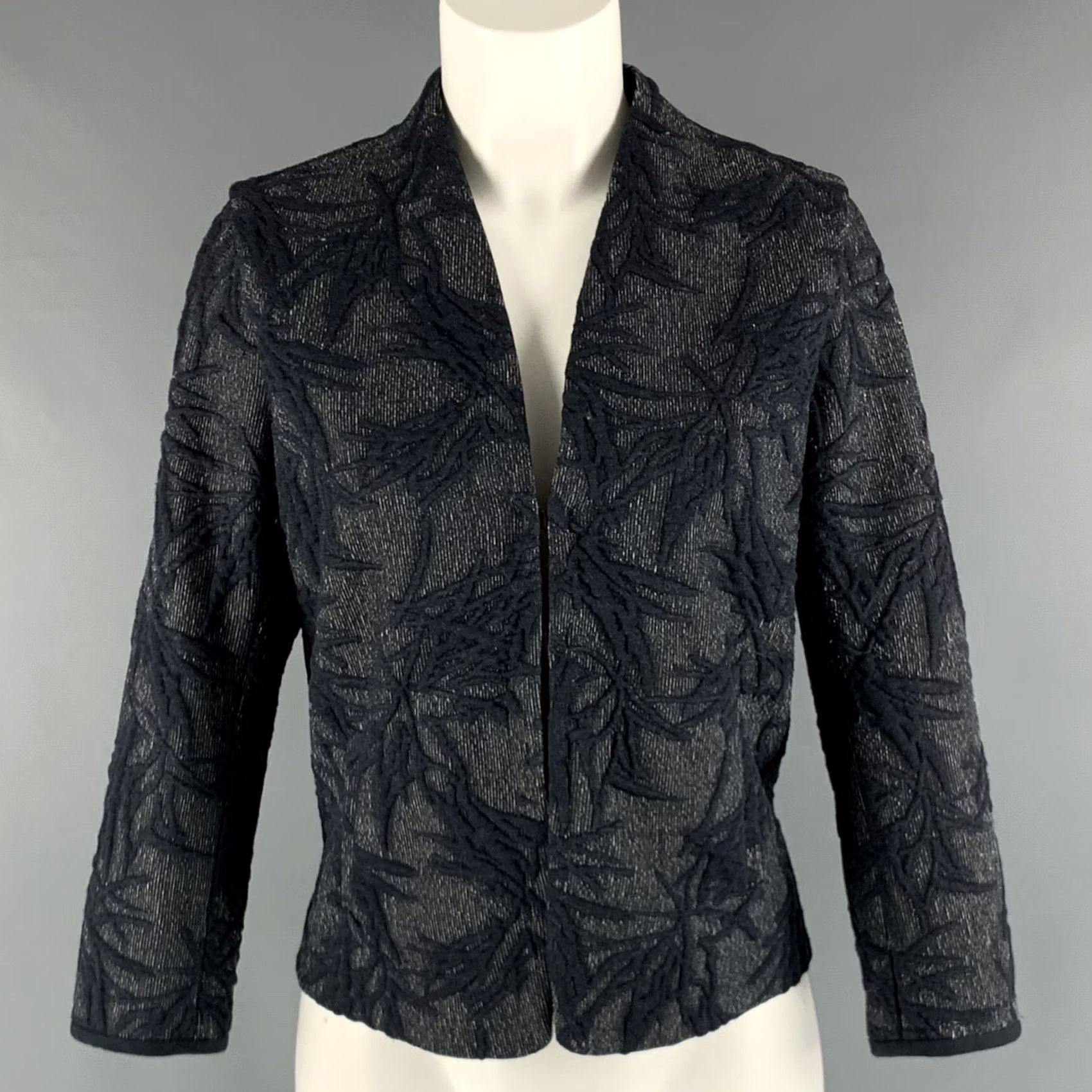 Pas de Calais PAS de CALAIS Jacket Size M Navy White Polyester Blend Size M / US 6-8 / IT 42-44 - 2 Thumbnail