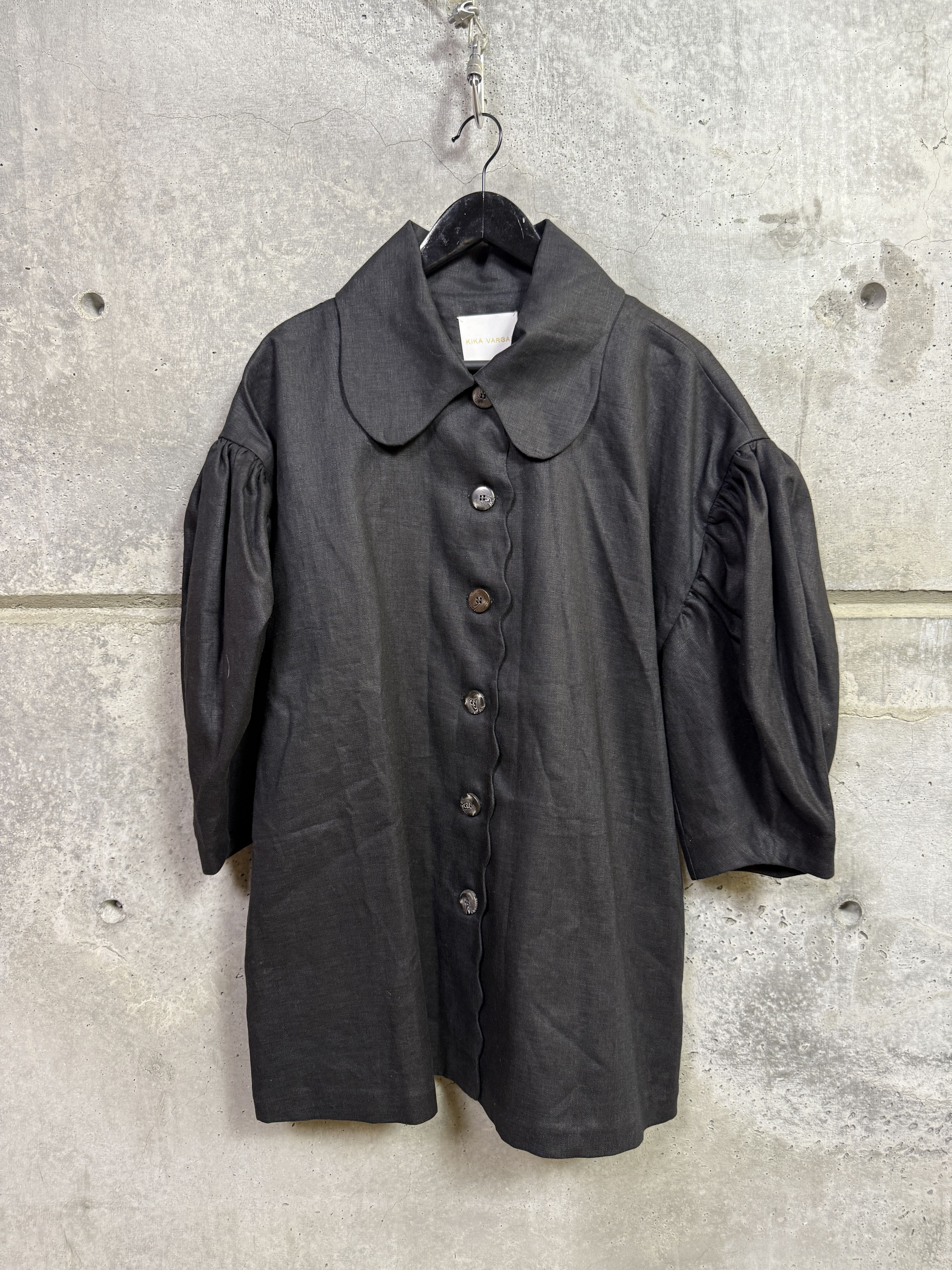 Other Kika Vargas Black Linen Coat Size S / US 4 / IT 40 - 1 Thumbnail