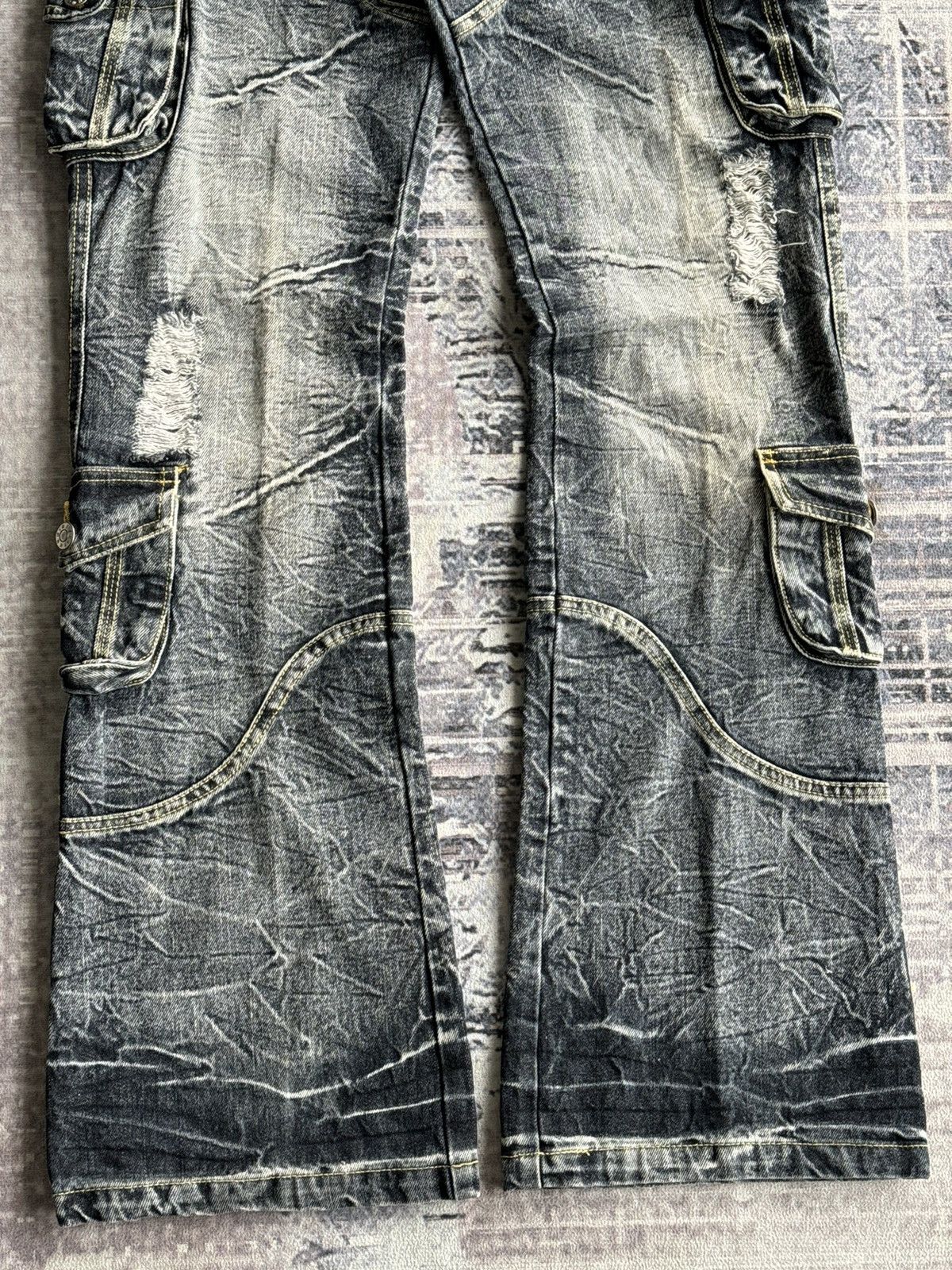Japanese Brand Y2K Vintage Zerosail Punk Cargo Flared Denim / ifsixwasnine Size US 30 / EU 46 - 5 Thumbnail