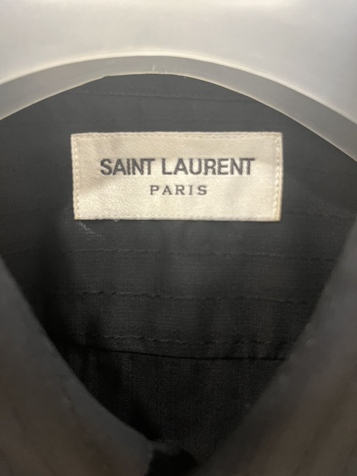 Saint Laurent Paris Black striped officer shirt collar size39 Size US M / EU 48-50 / 2 - 5 Thumbnail