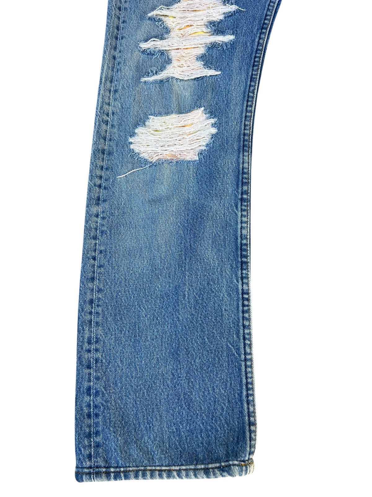 Levi's Vintage 80s Levi’s 501 Ripped Distressed Denim Jeans Size US 30 / EU 46 - 9 Thumbnail