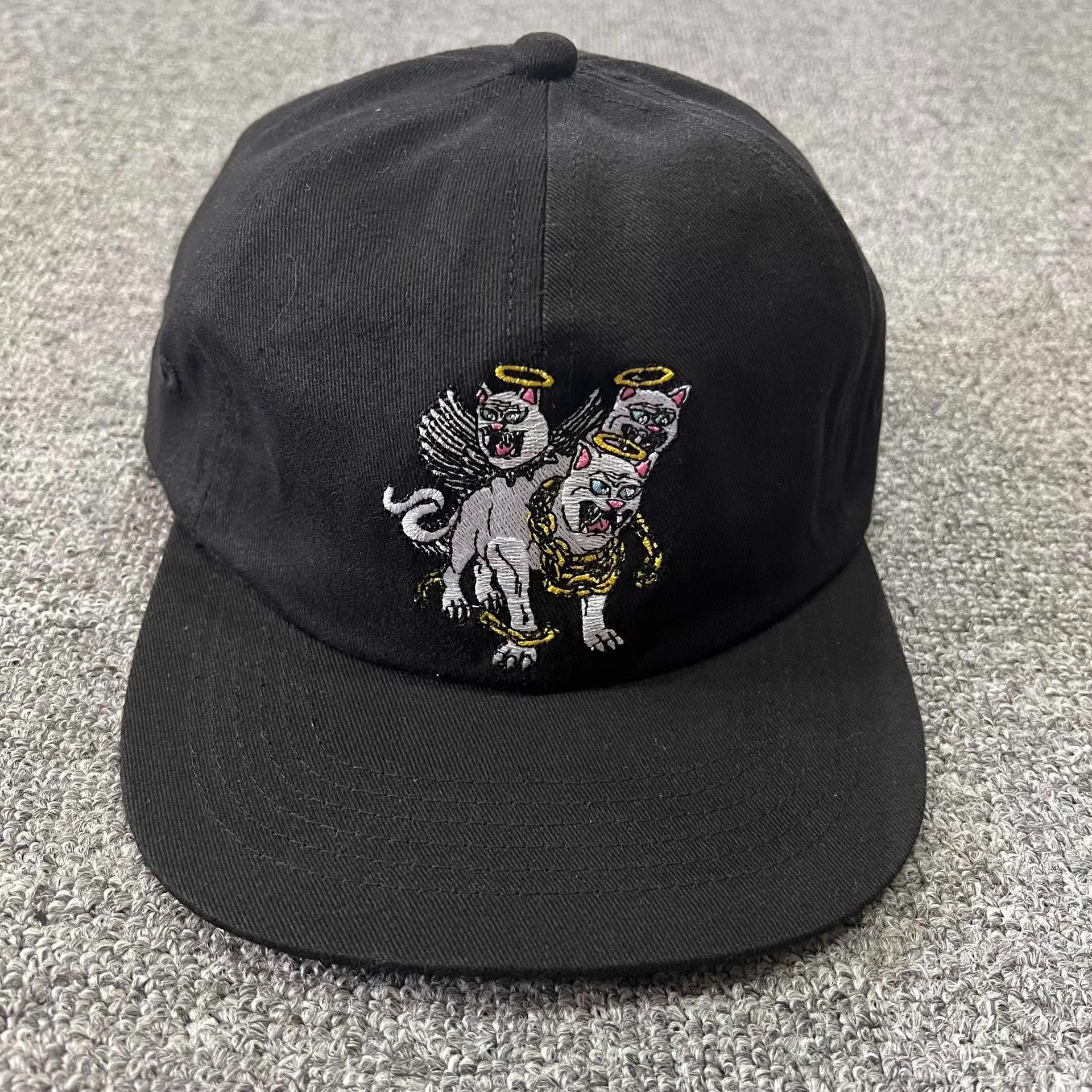 RIPNDIP Ripndip Hell Cerberus Cat Embroidered Baseball Cap Q7 Size ONE SIZE - 2 Thumbnail
