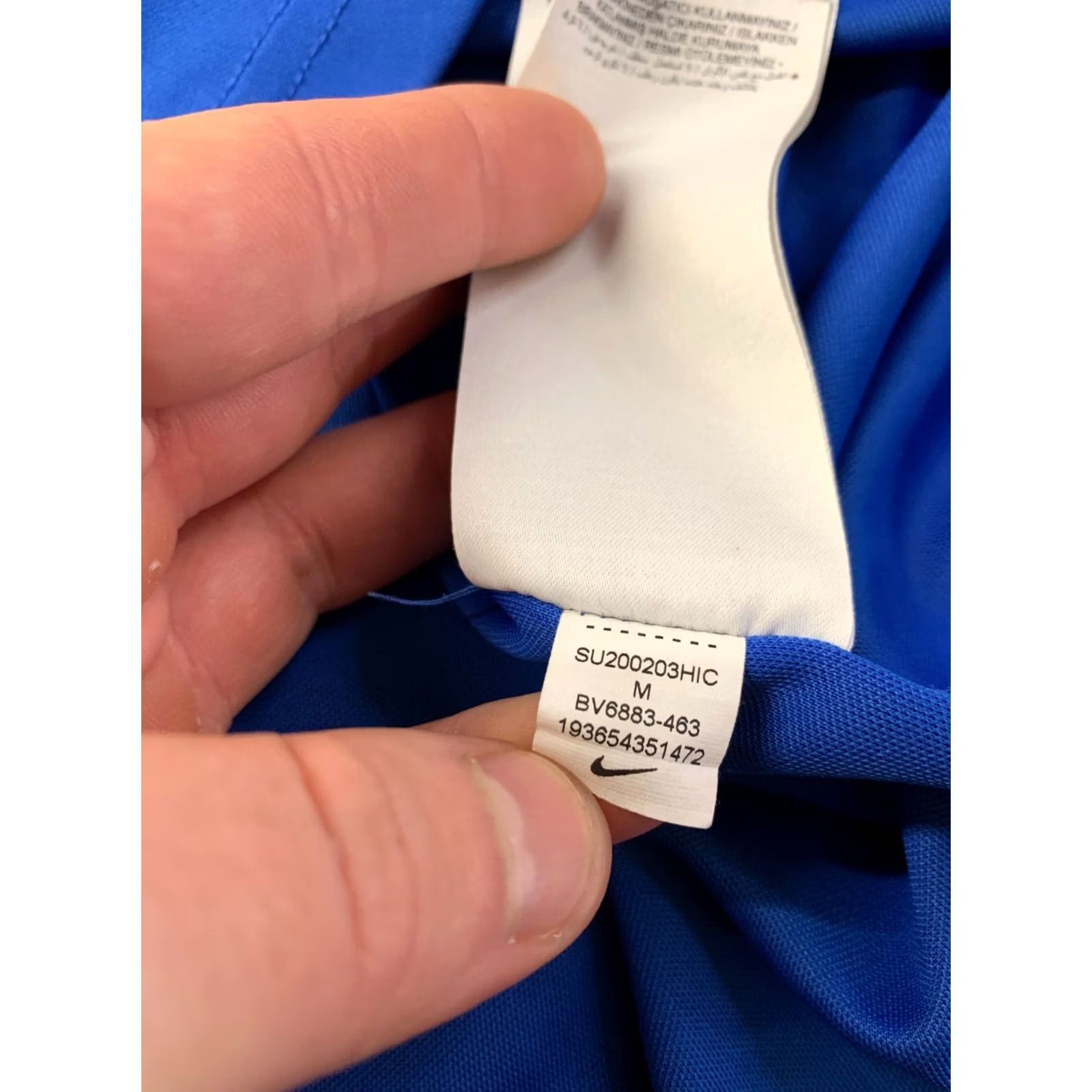 Nike Nike Dri-Fit Park Original 2020 Men Football Training Shirt Jersey Tee Size M Blue and White Shirt Mens Size US M / EU 48-50 / 2 - 6 Thumbnail