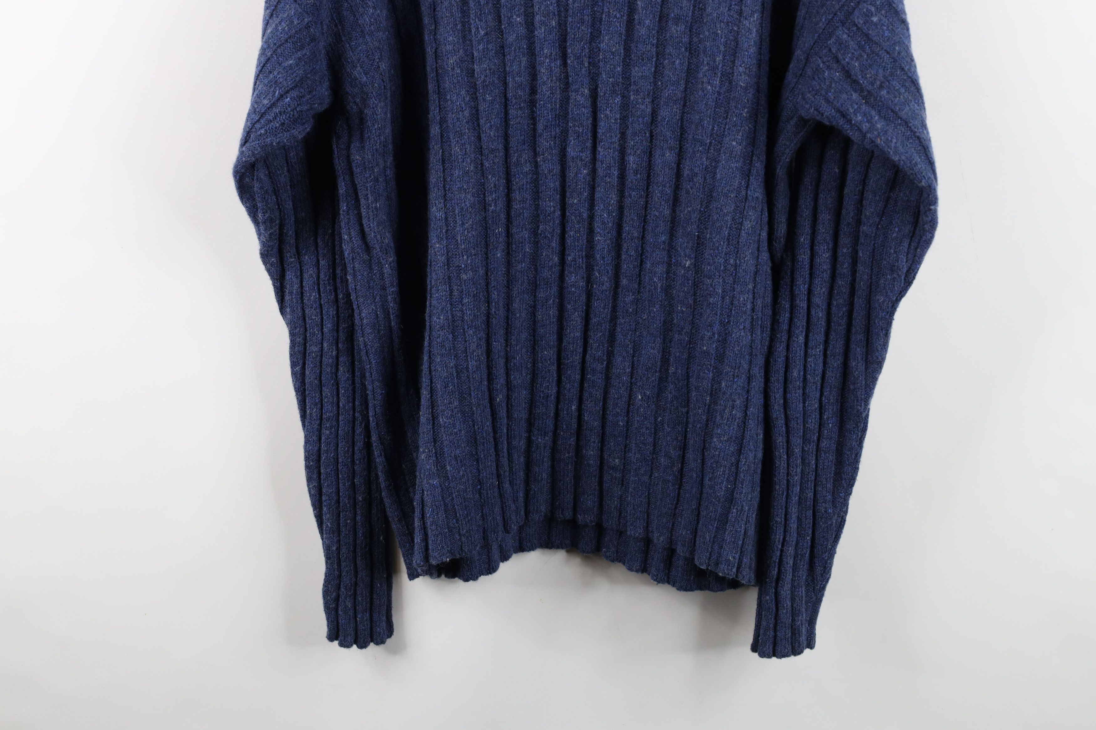 Vintage Vintage 90s Streetwear Marled Ribbed Knit Henley Sweater Size US L / EU 52-54 / 3 - 9 Thumbnail