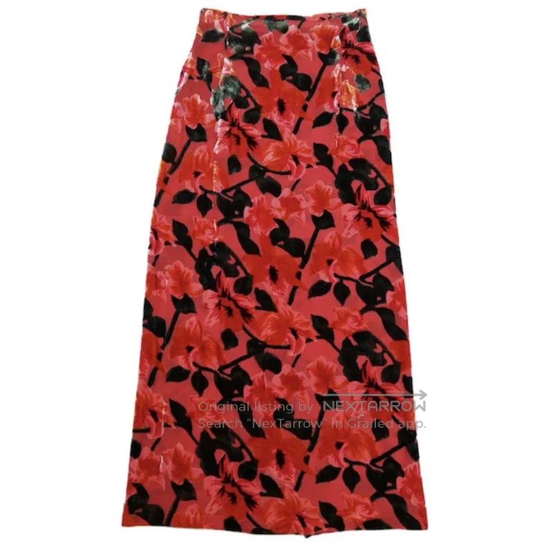 Yohji Yamamoto yohji yamamoto size XS Floral Velvet Skirt Size 23" - 1 Thumbnail