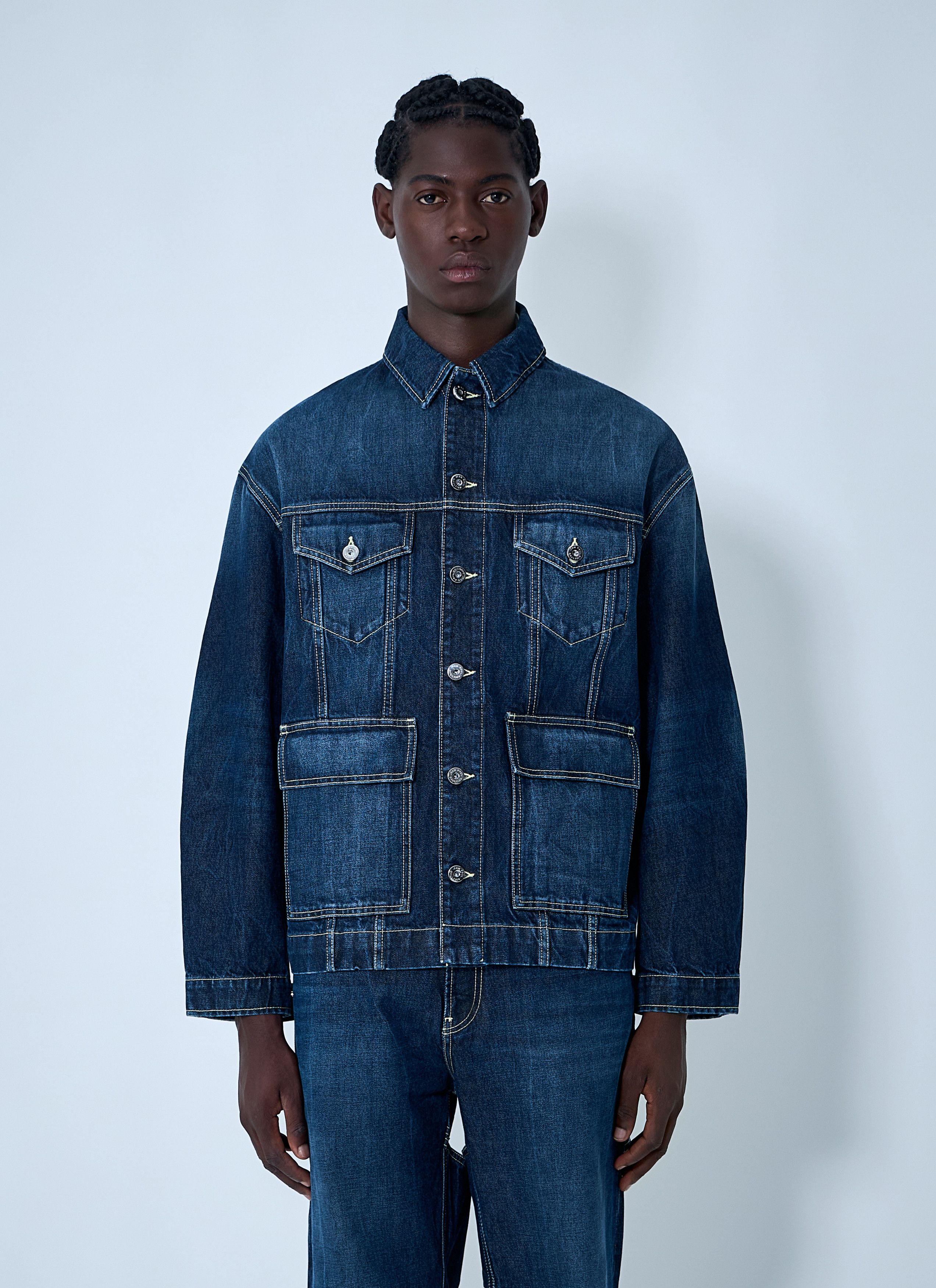 Jean Paul Gaultier Cut.Out Denim Jacket Size US M / EU 48-50 / 2 - 1 Thumbnail