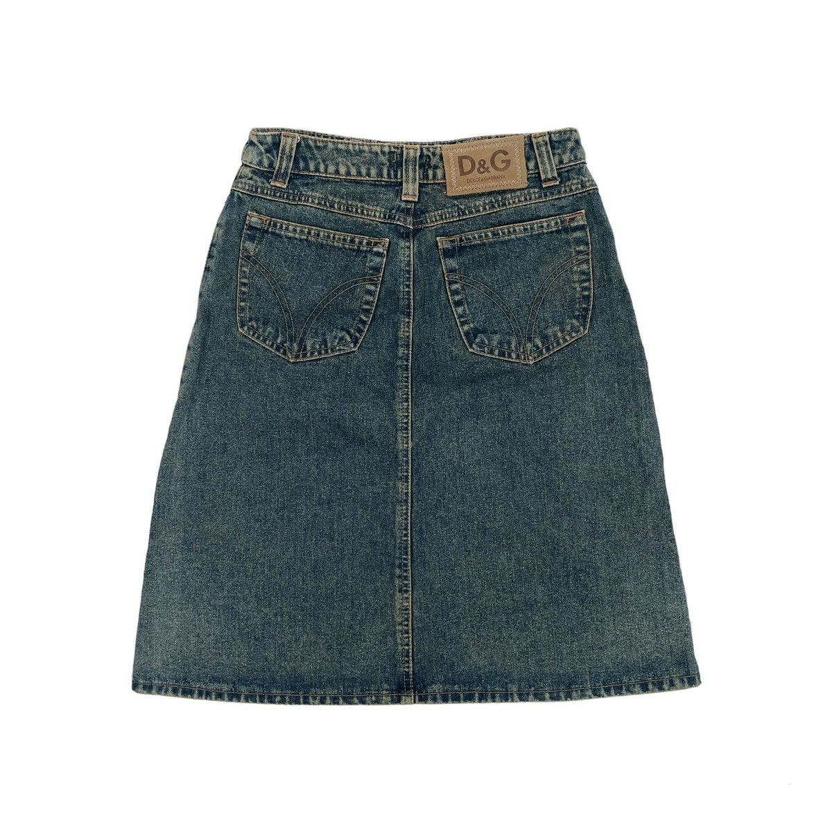 Dolce & Gabbana Dolce & Gabbana Midi Denim Skirt Size 34" / US 12 / IT 48 - 1 Thumbnail