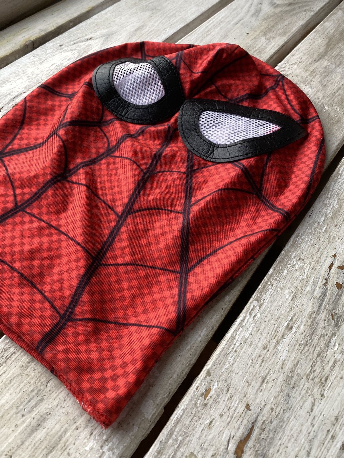 Japanese Brand Japanese Red Balaclava Spider Man Design Masked Hat Size ONE SIZE - 2 Thumbnail