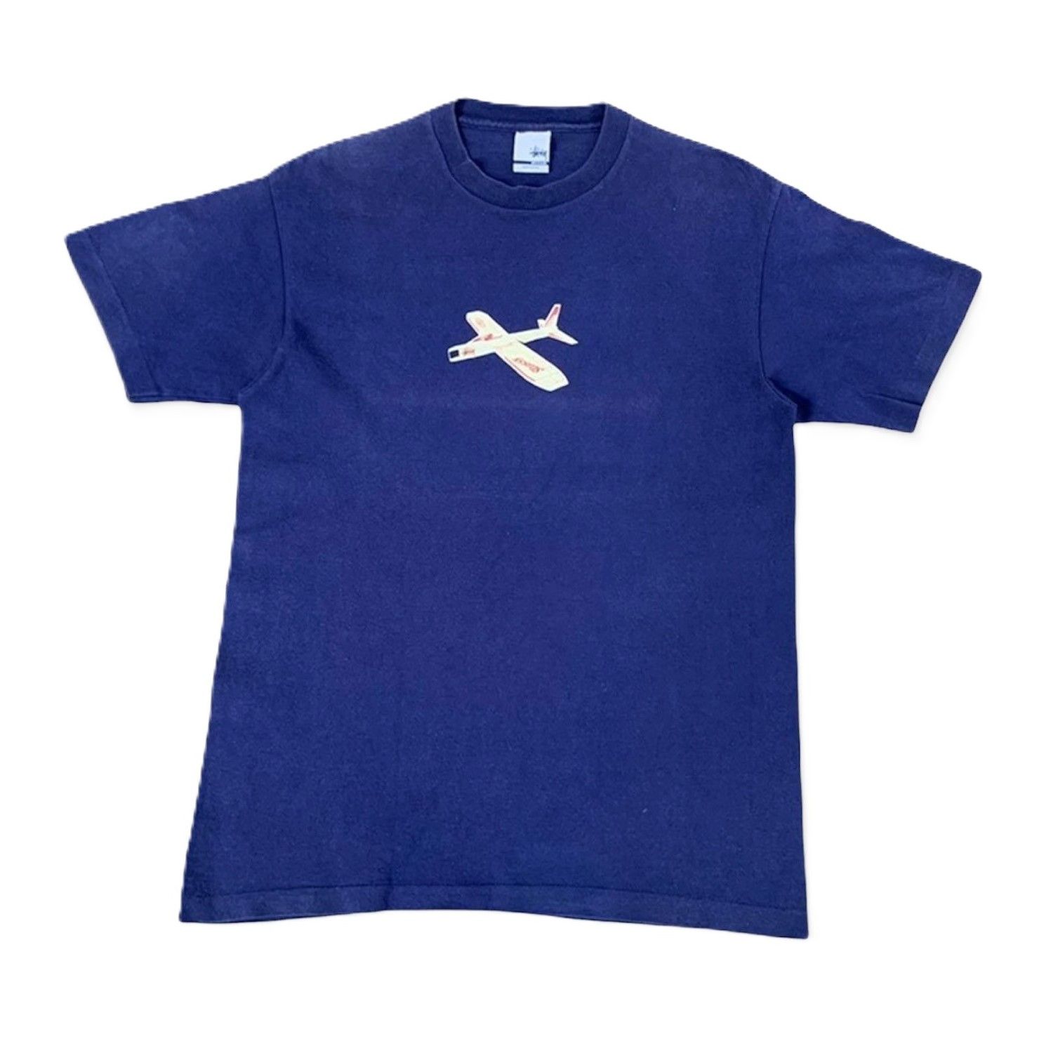 Stussy Vintage 90s Stüssy Glider Airplane Logo T-Shirt Size US M / EU 48-50 / 2 - 2 Thumbnail