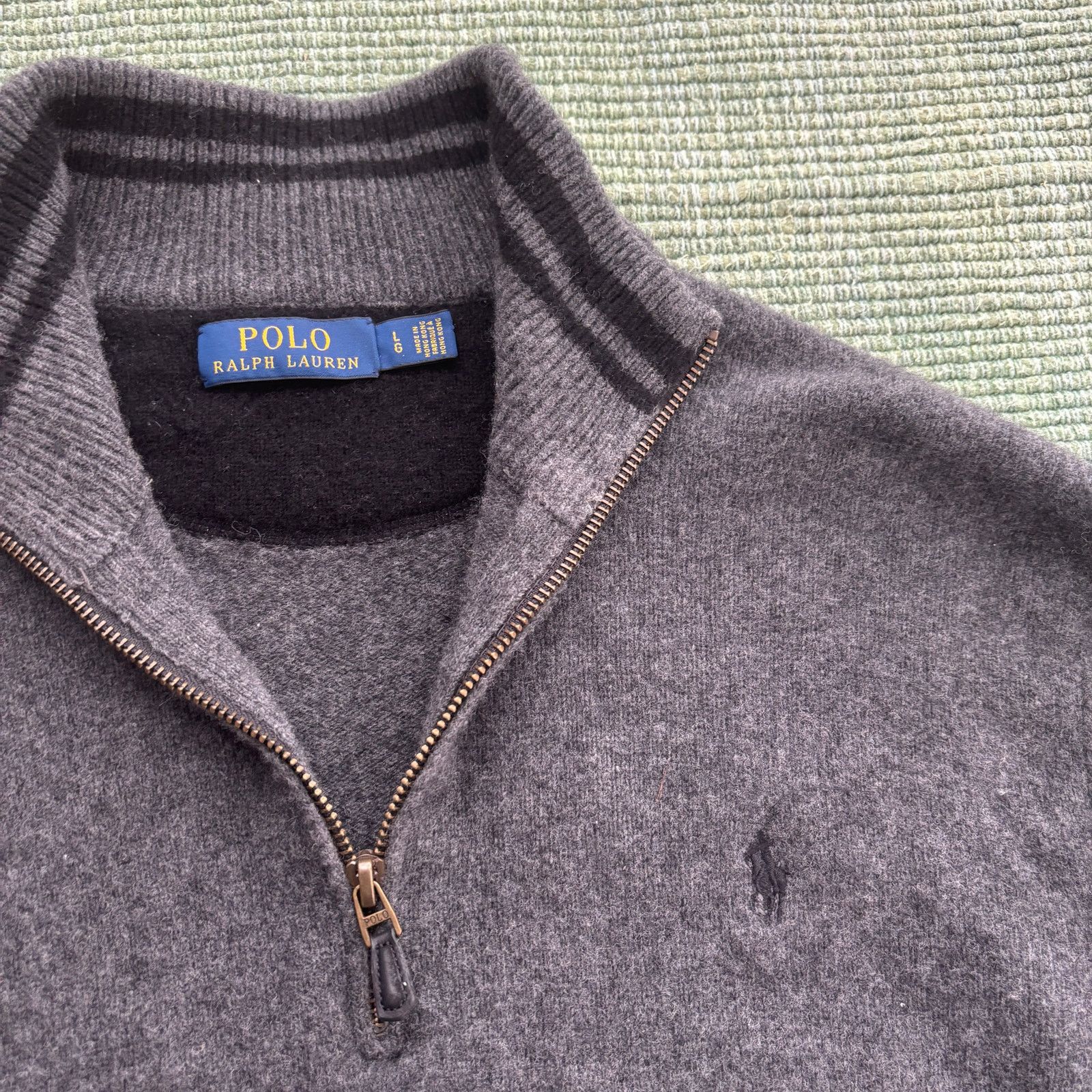 Polo Ralph Lauren Polo Ralph Lauren gray cashmere wool quarter zip sweater Size US L / EU 52-54 / 3 - 3 Thumbnail