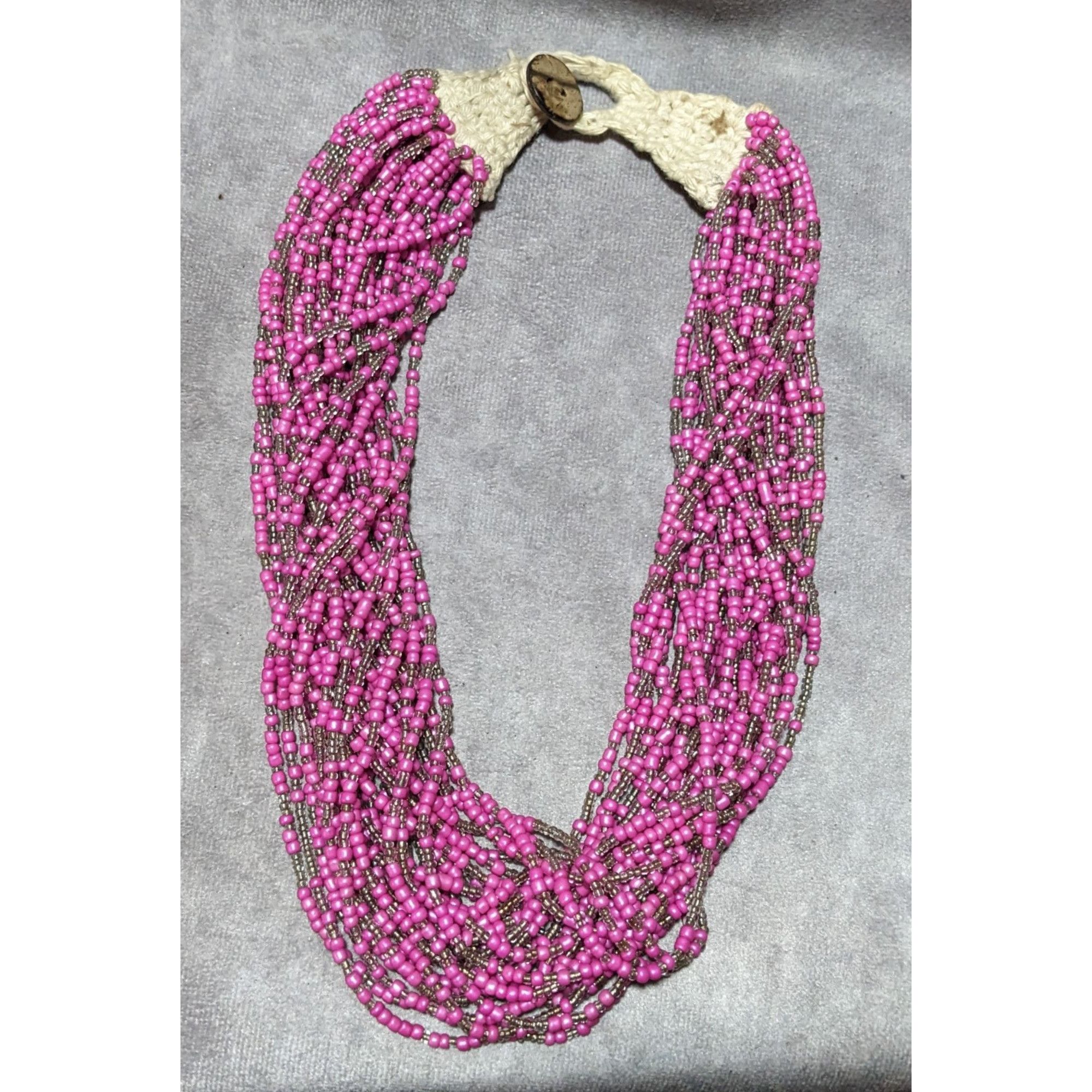 Other Retro Pink Beaded Multilayer Glass Necklace Size ONE SIZE - 5 Thumbnail