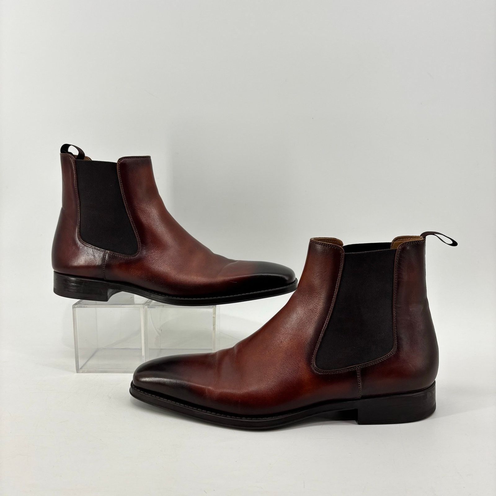 Magnanni Magnanni Mens Size 8 Brown Chelsea Boots Pull On Business Size US 12 / EU 45 - 8 Thumbnail