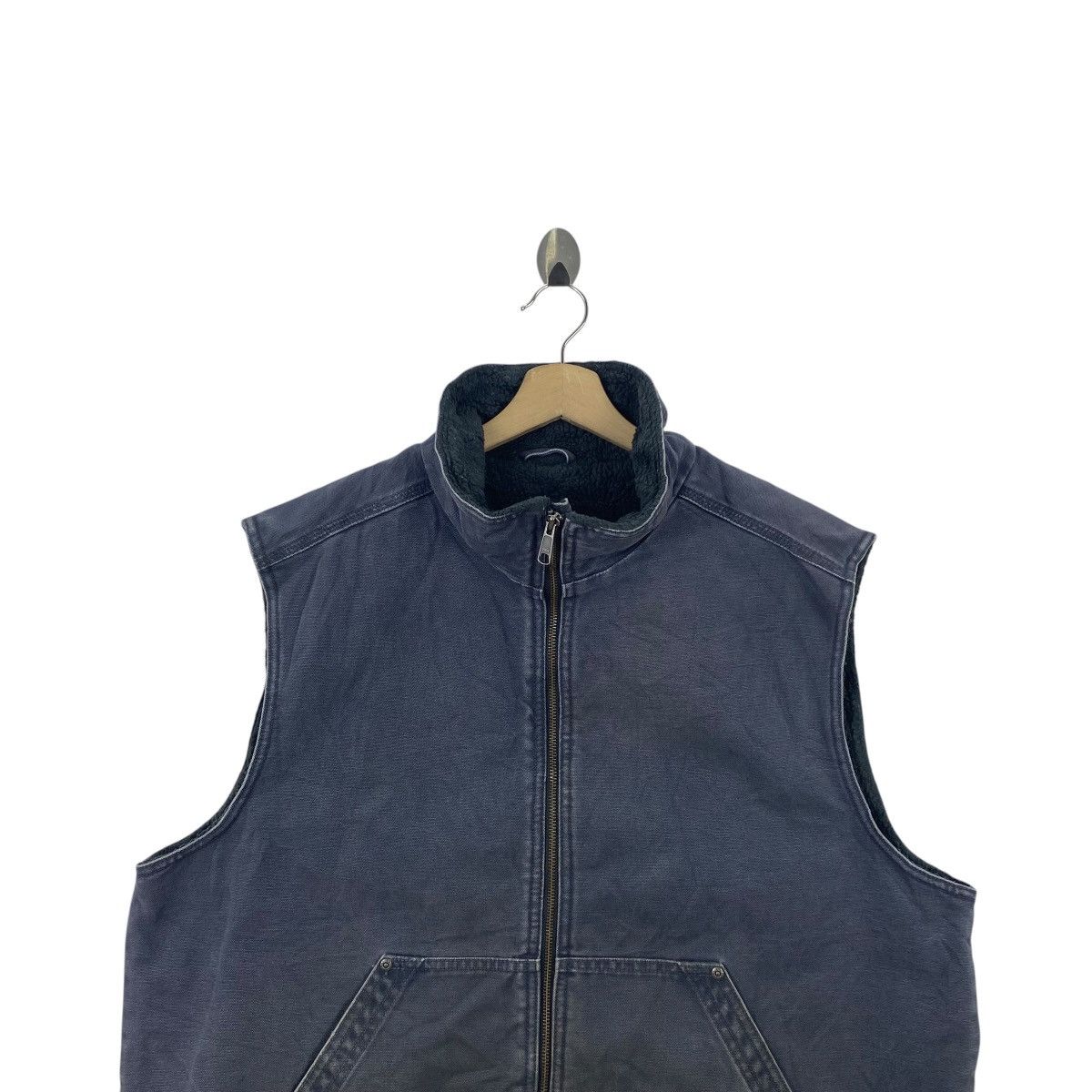 SOREL Vintage SOREL Sherpa Workwear Vest Faded Canvas Zip Up Size US XL / EU 56 / 4 - 2 Thumbnail