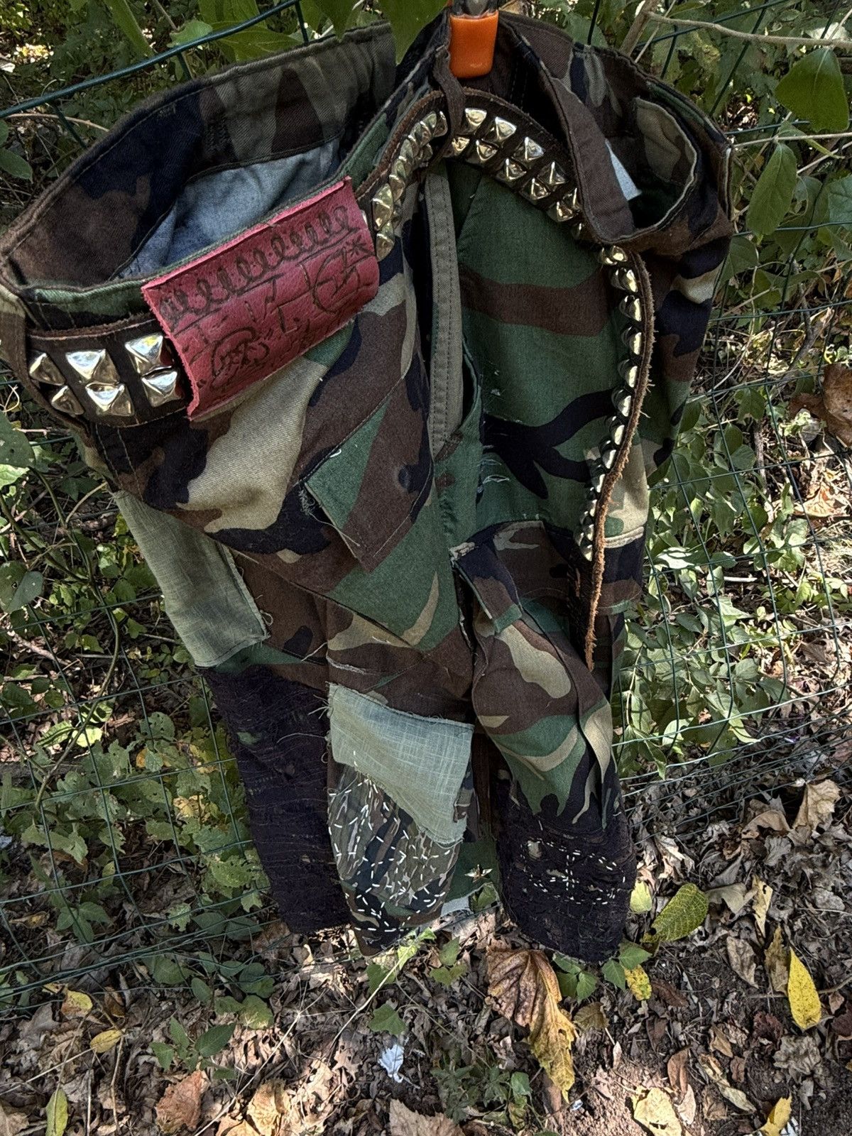 Other Reworked Military Shorts - Boro/Sashiko Detail Size US 32 / EU 48 - 6 Thumbnail