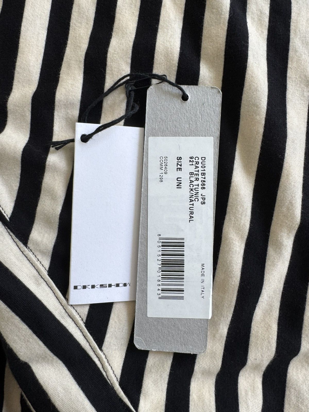 Rick Owens DRKSHDW Crater Striped Sweatshirt