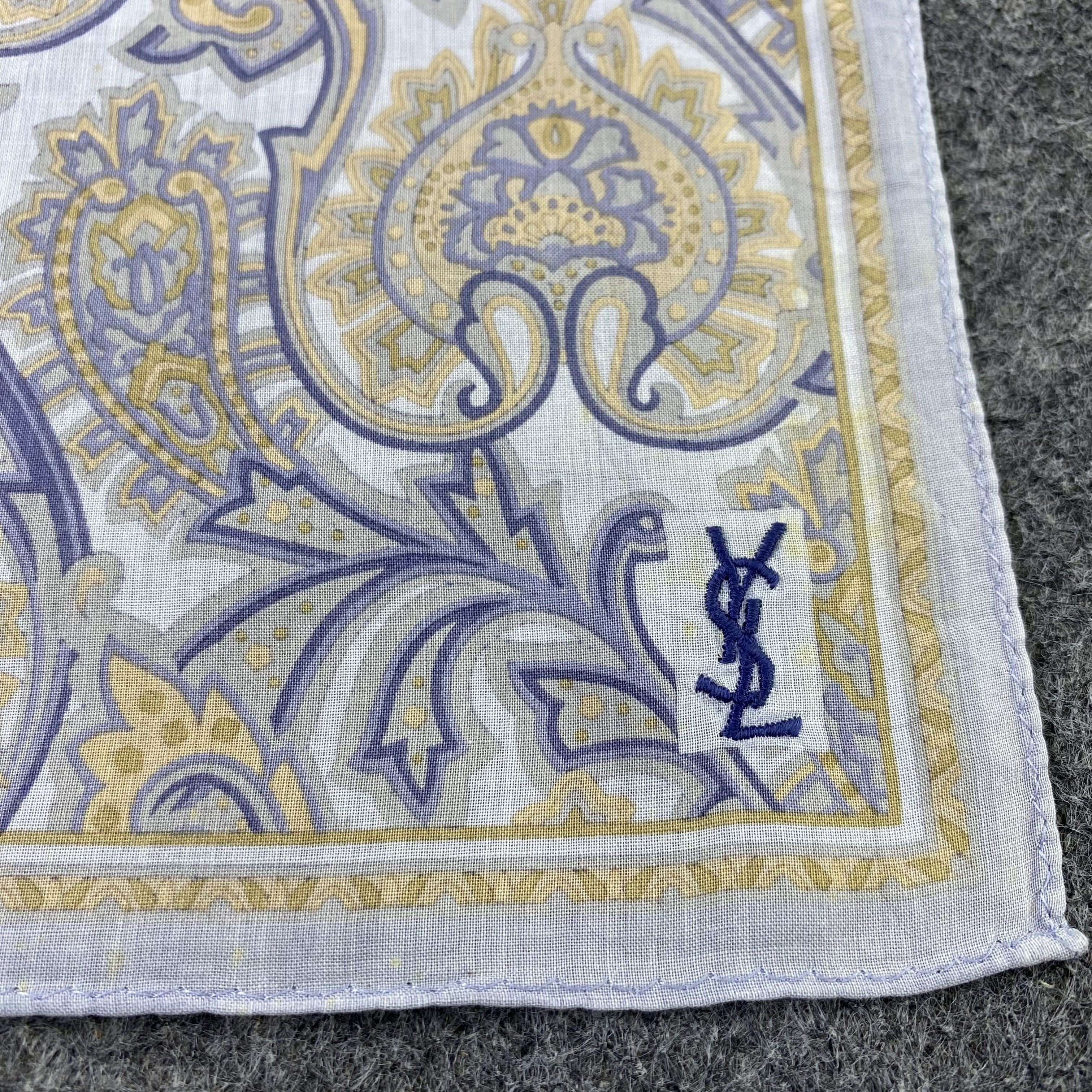 Yves Saint Laurent YSLHandkerchief Neckerchief Bandana-B1683 Size ONE SIZE - 7 Thumbnail