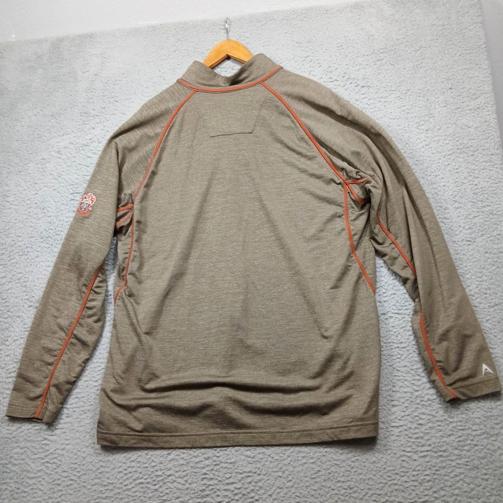 Vintage Cabella's Pullover Shirt Mens 2XL Zip Mock Neck 1/4 Long Sleeve Brown Heathered Knit Polyester Golf Activewear Size US XXL / EU 58 / 5 - 3 Thumbnail