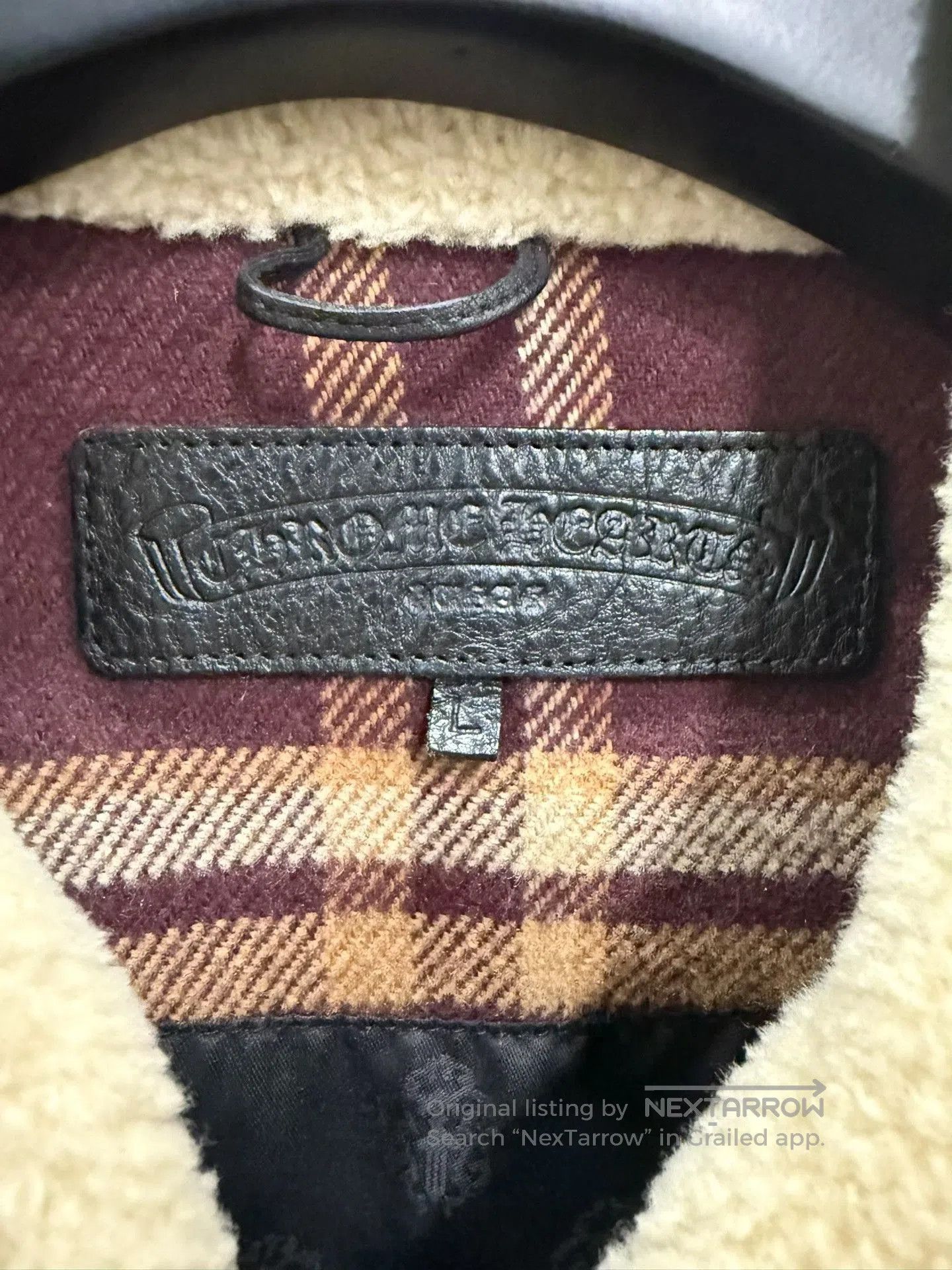 Chrome Hearts Chrome Hearts Burgundy Plaid Zip Shirt Jacket. Size US L / EU 52-54 / 3 - 4 Thumbnail