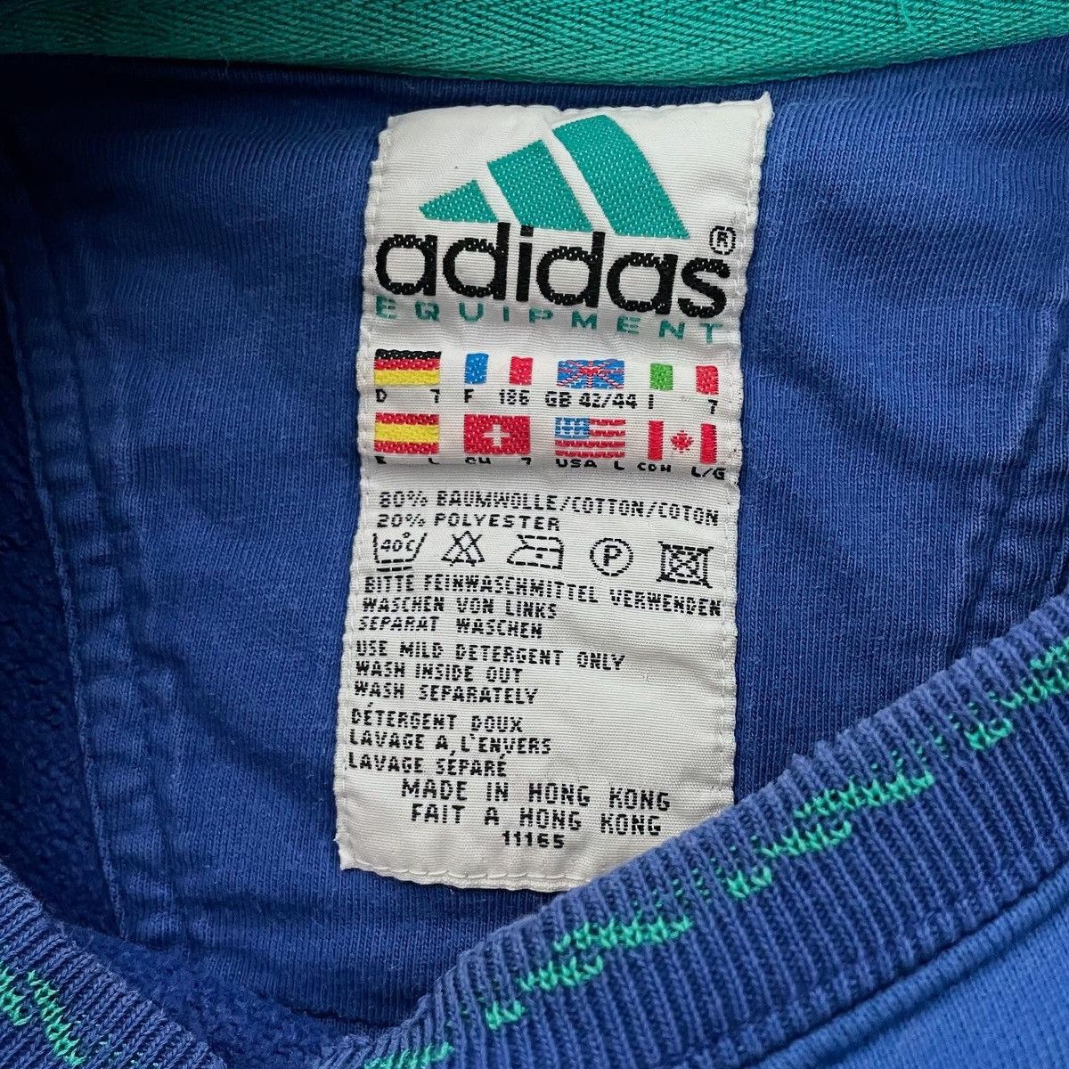 Adidas Adidas Equipment Vintage Sweatshirt rare 90s Size US L / EU 52-54 / 3 - 3 Thumbnail